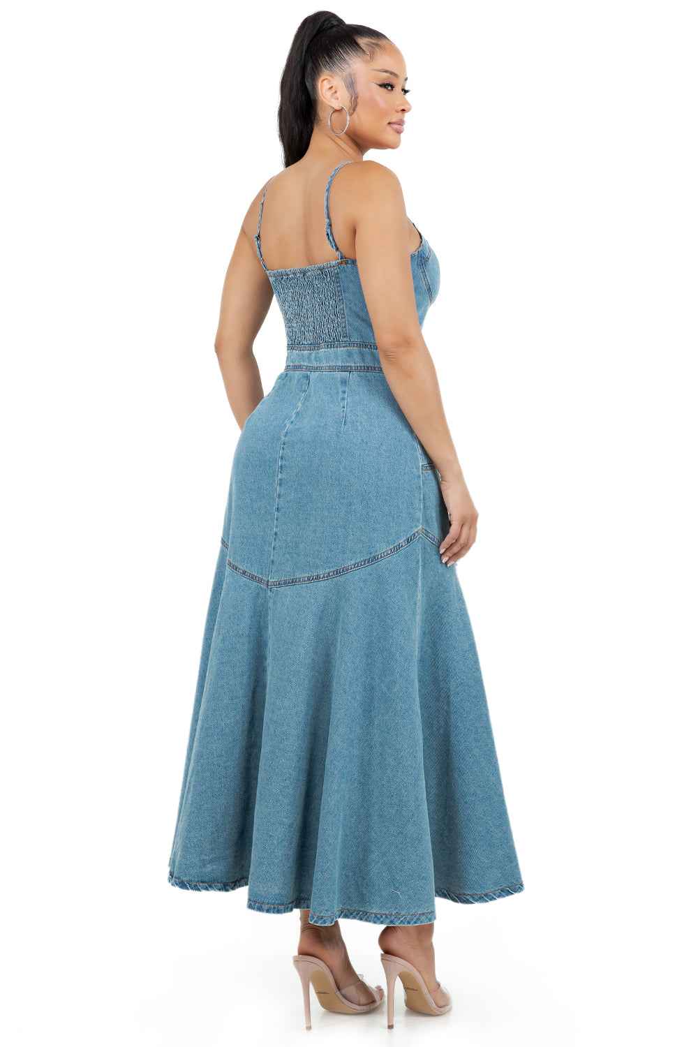 ROBE LONGUE MAXI EN JEAN MODE FEMME