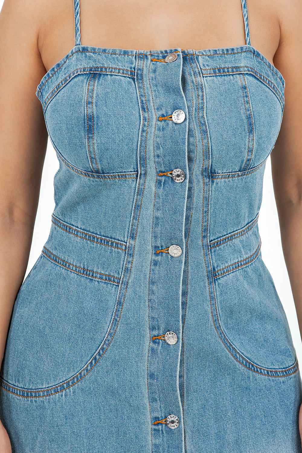 WOMEN FASHION DENIM LONG MAXI DRESS