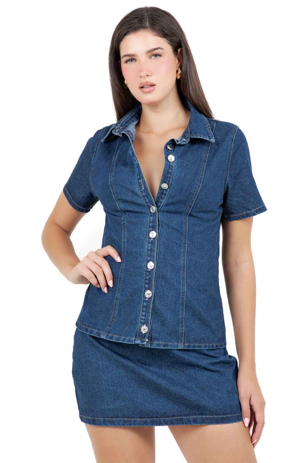 ENSEMBLE HAUT ET JUPE EN JEAN MODE FEMME