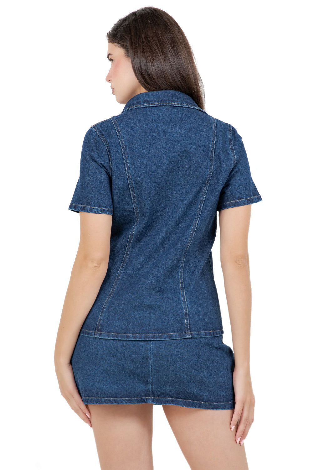 CONJUNTO DE TOP Y FALDA VAQUEROS DE MODA PARA MUJER