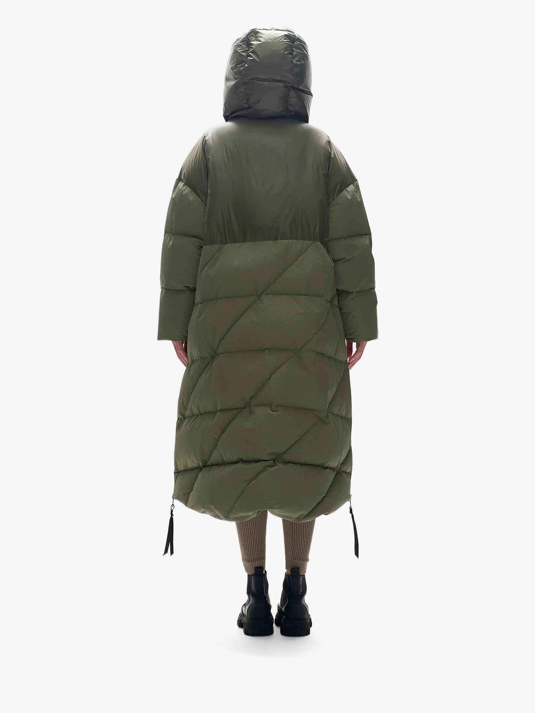 Long Down Puffer - Stone Green