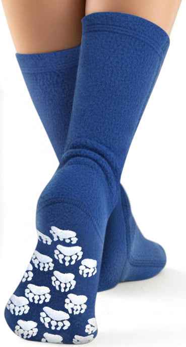 Kids' Nonskid Fleece Socks - Denim
