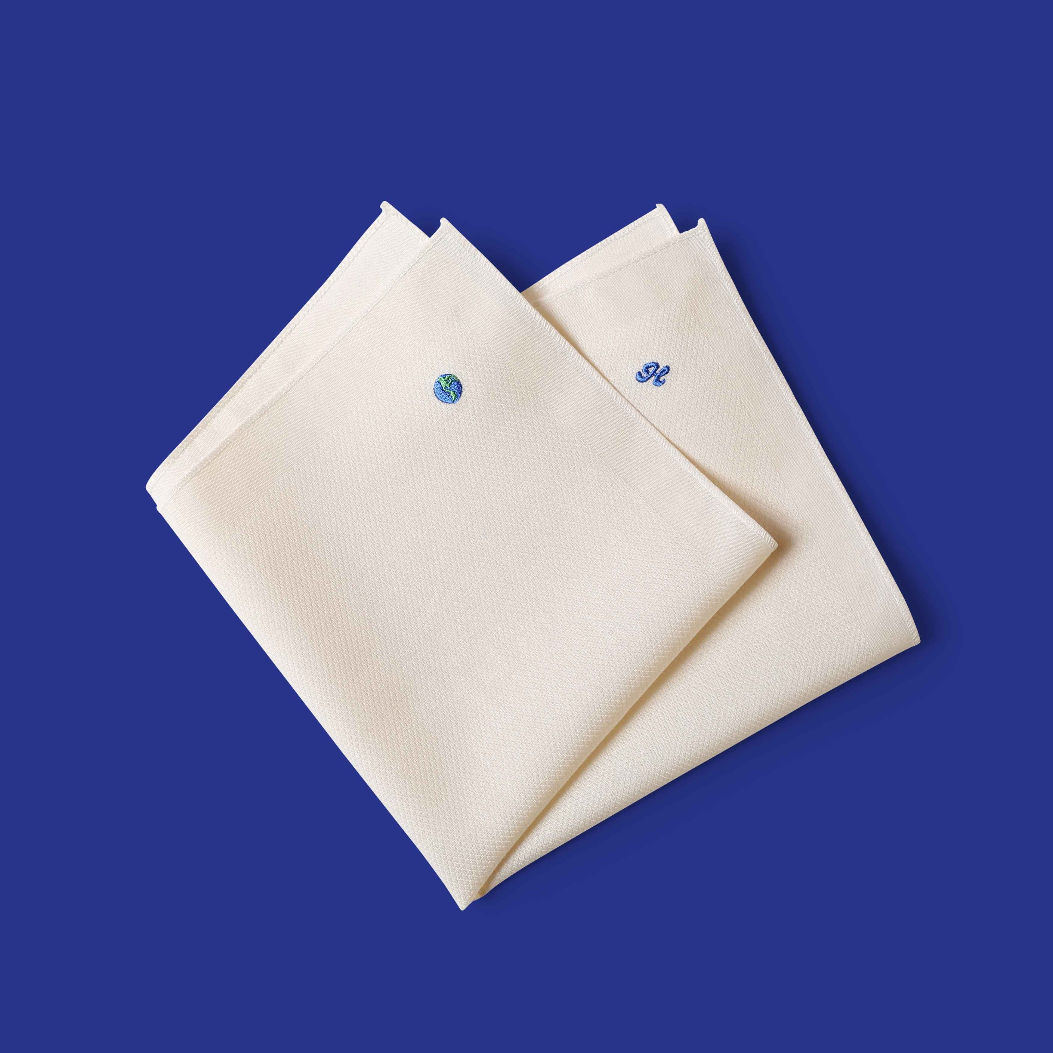 Our Extra-Soft, Extra-Sustainable Hanky with 🌎 Earth Embroidery
