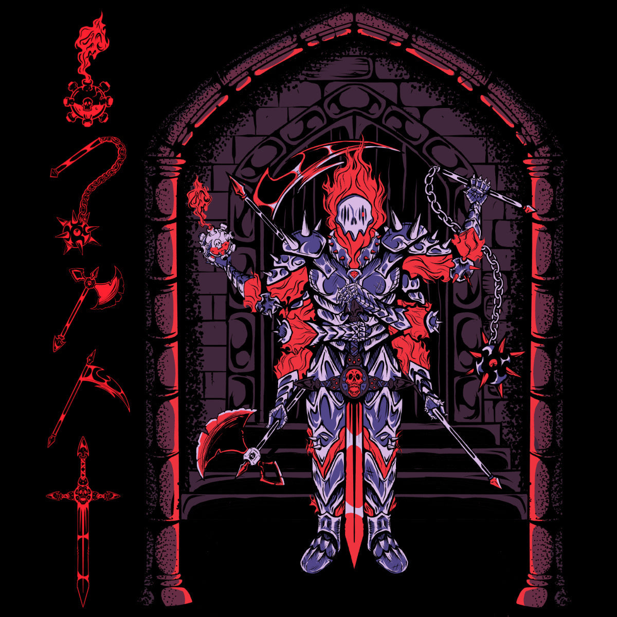 Ember Warden - Fire Knight Long Sleeve Shirt