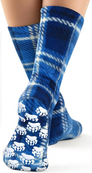 Polar Feet Fleece Socks - Blue Flannel