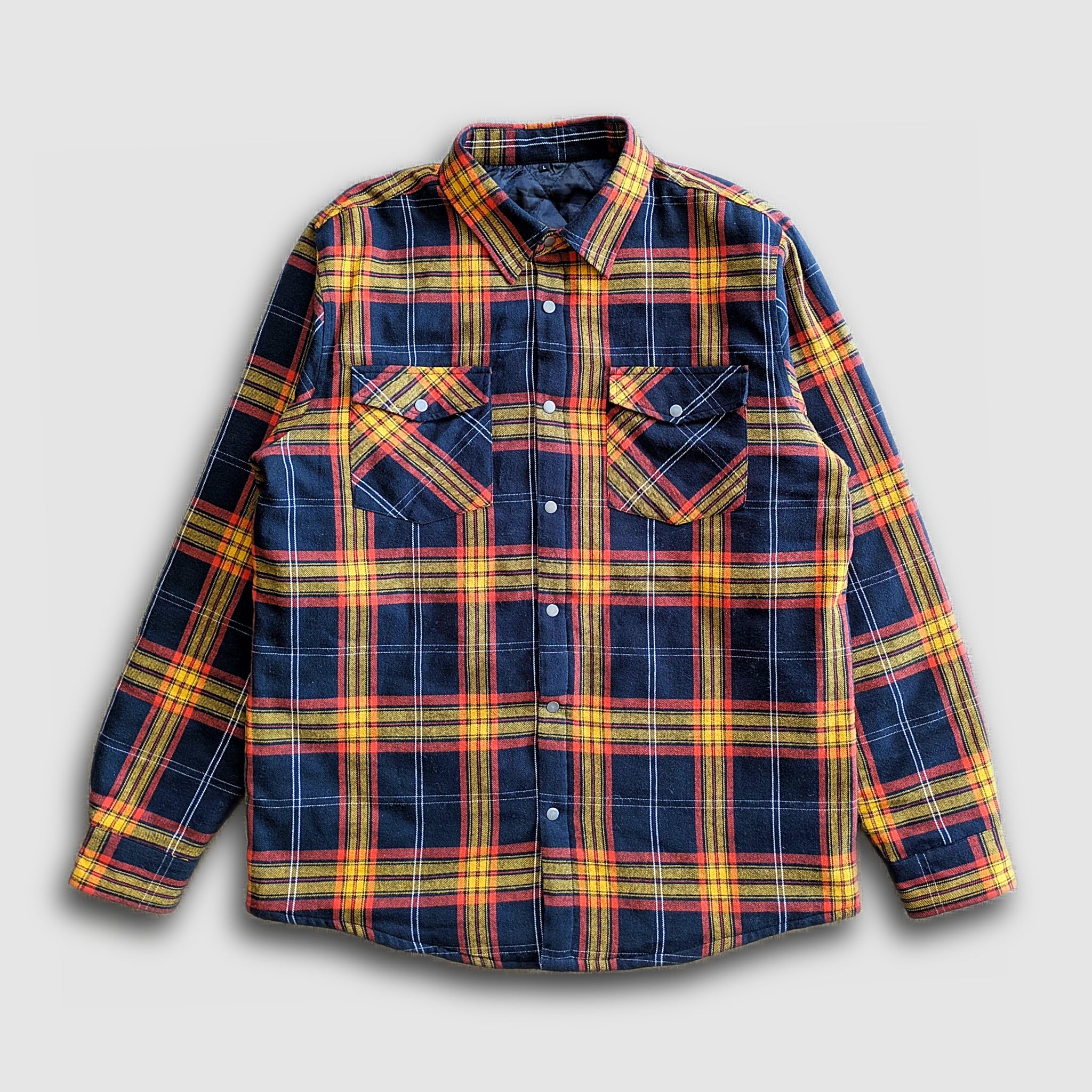 Juniper Insulated Flannel Shacket - Black/Red/Yellow - Lolomo!