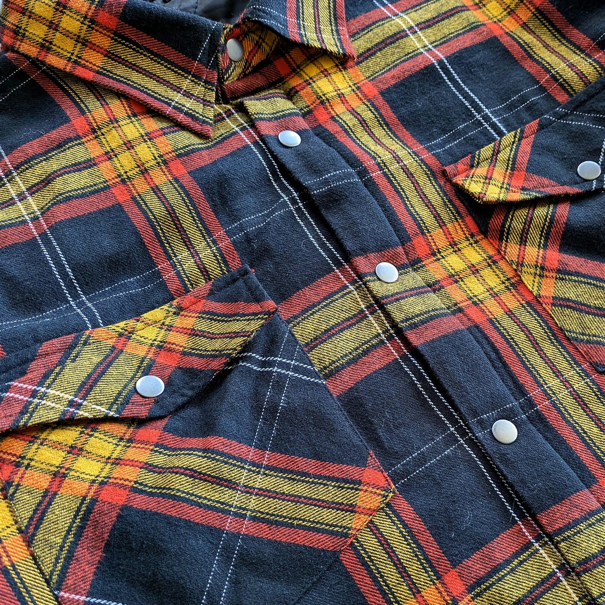 Juniper Insulated Flannel Shacket - Black/Red/Yellow - Lolomo!
