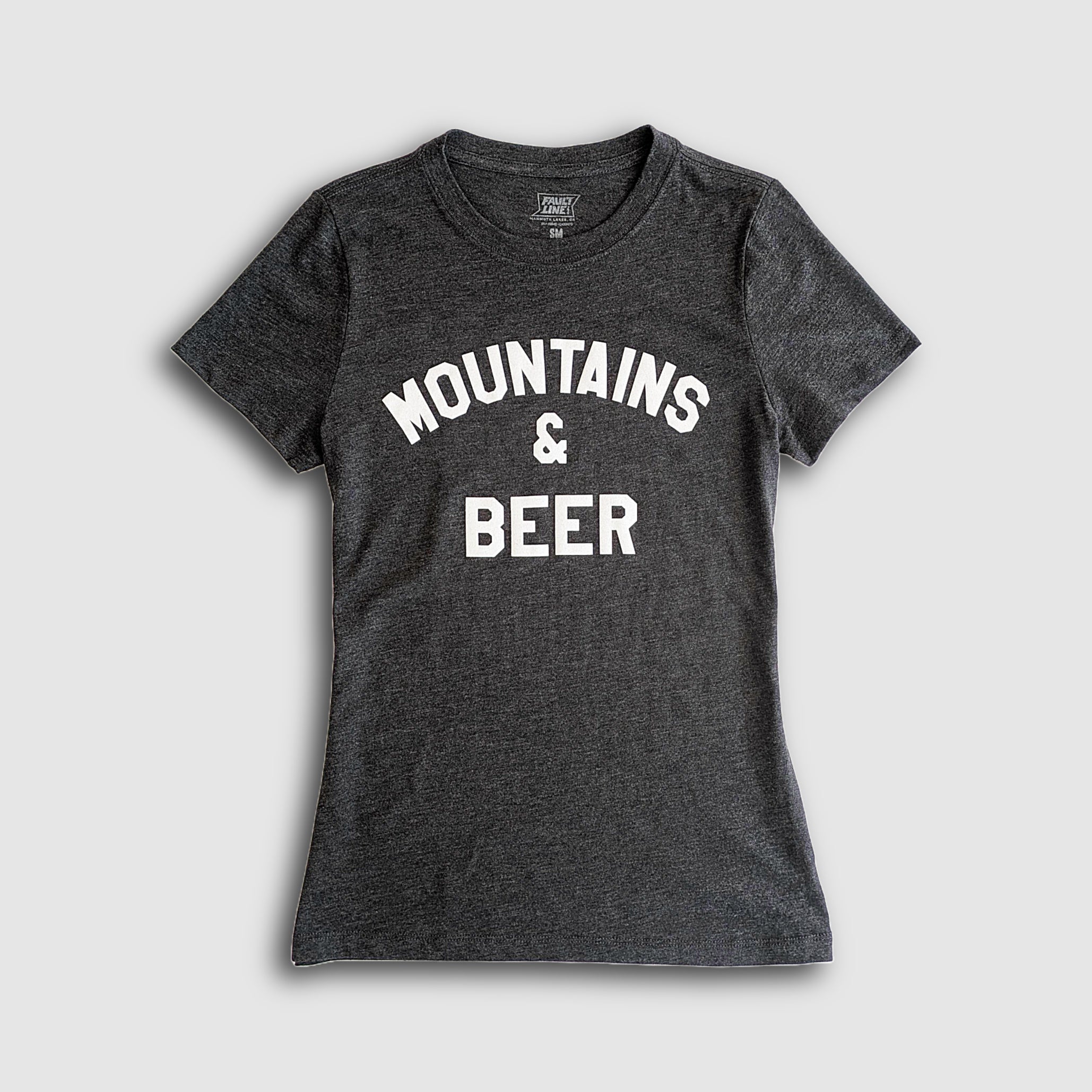 Women's Mountains & Beer Tee - Charcoal - Lolomo!