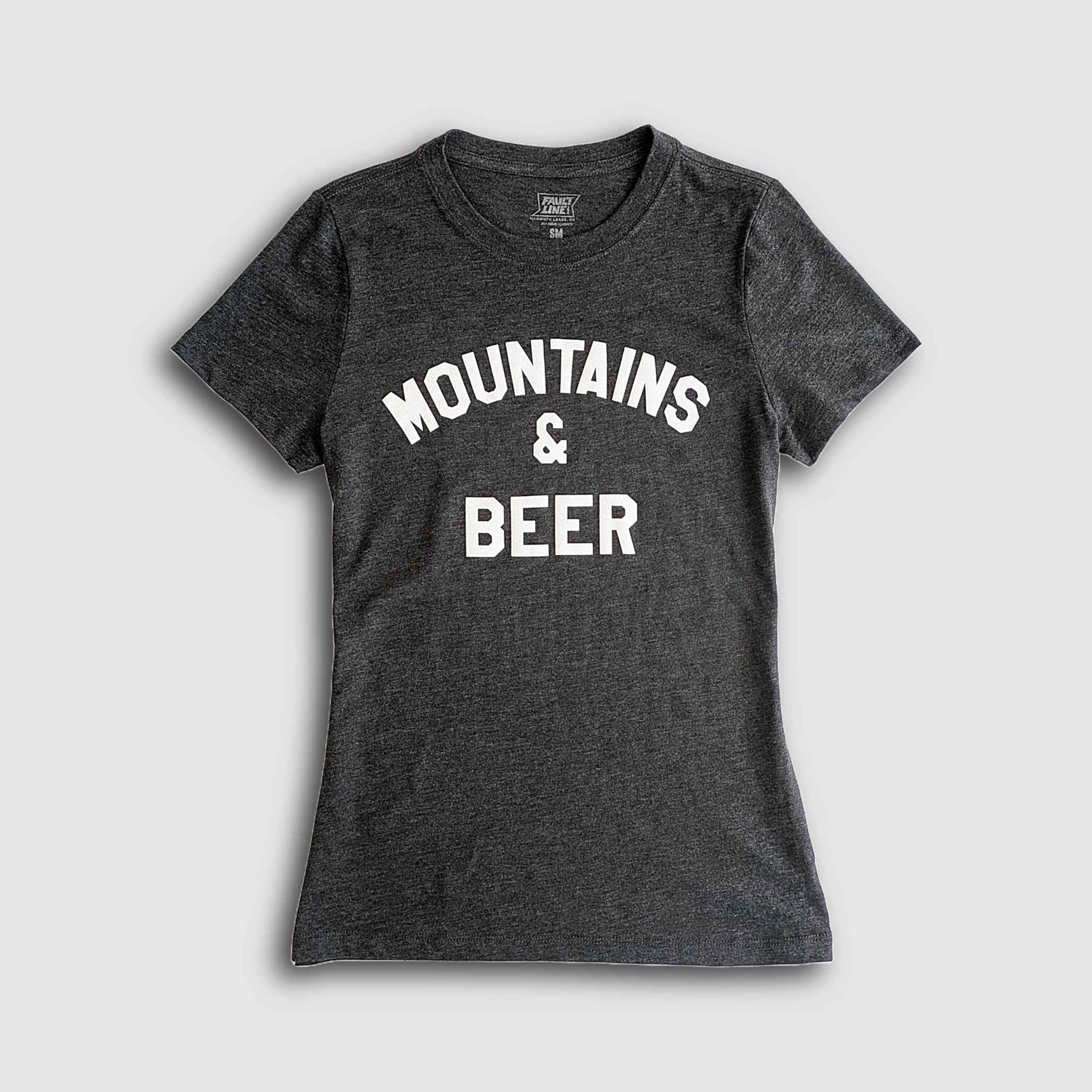T-shirt Montagnes et bière pour femme - Anthracite