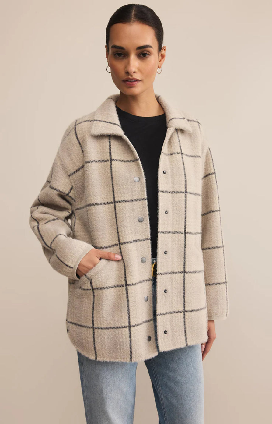 Z Supply Bronx Plaid Jacket ZJ253274