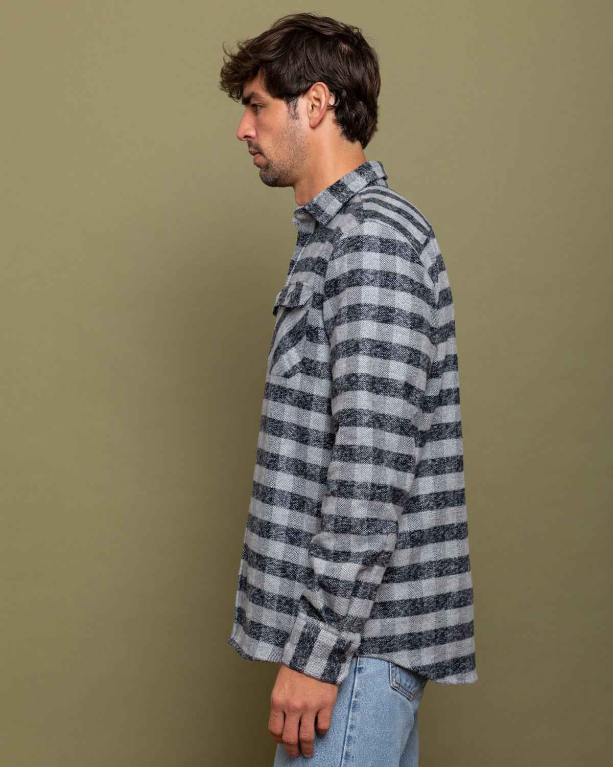 Grand Flannel, Charcoal Gingham