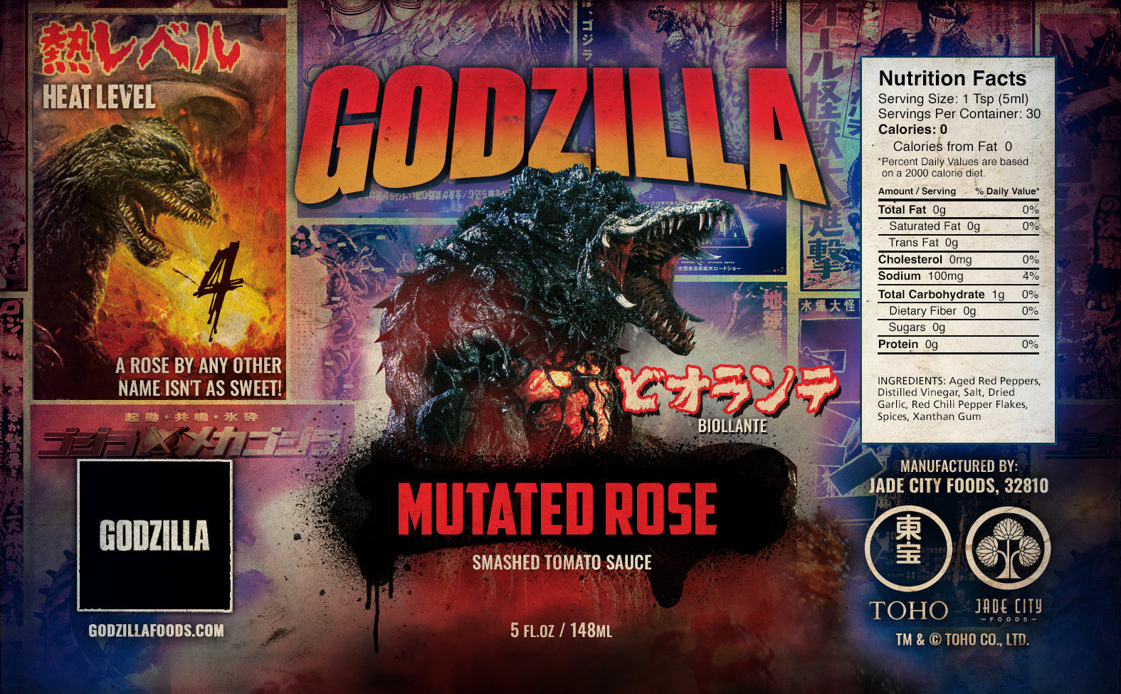 Paquete de 5 salsas picantes Godzilla: Serie 5