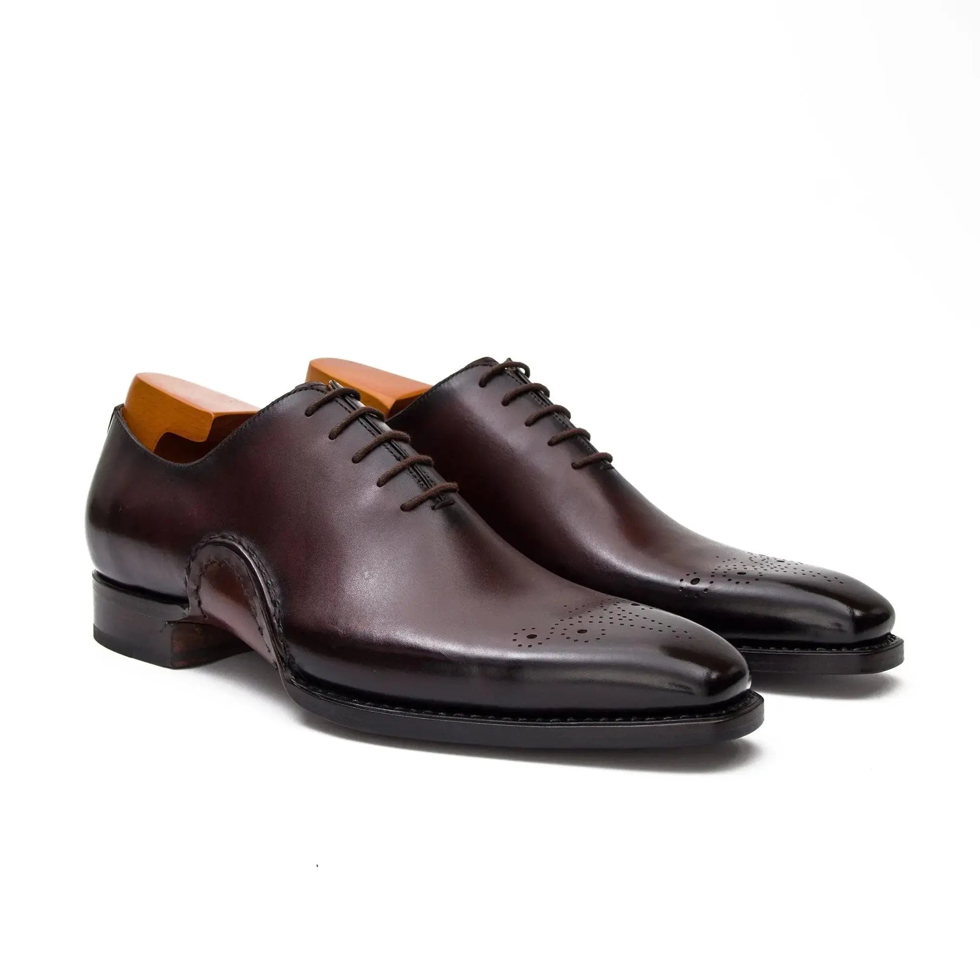 Goodyear Handmade Patina Oxford Shoes-Coffee - Lolomo!