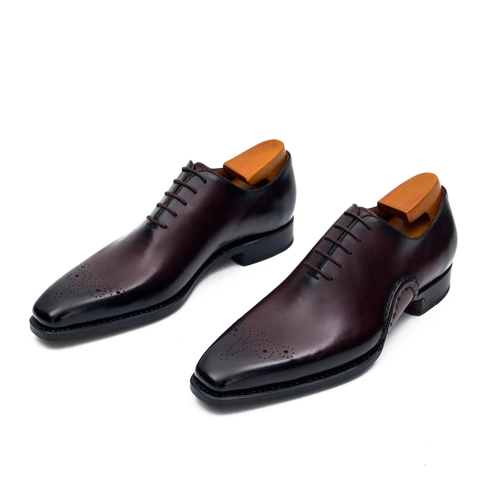 Goodyear Handmade Patina Oxford Shoes-Coffee - Lolomo!