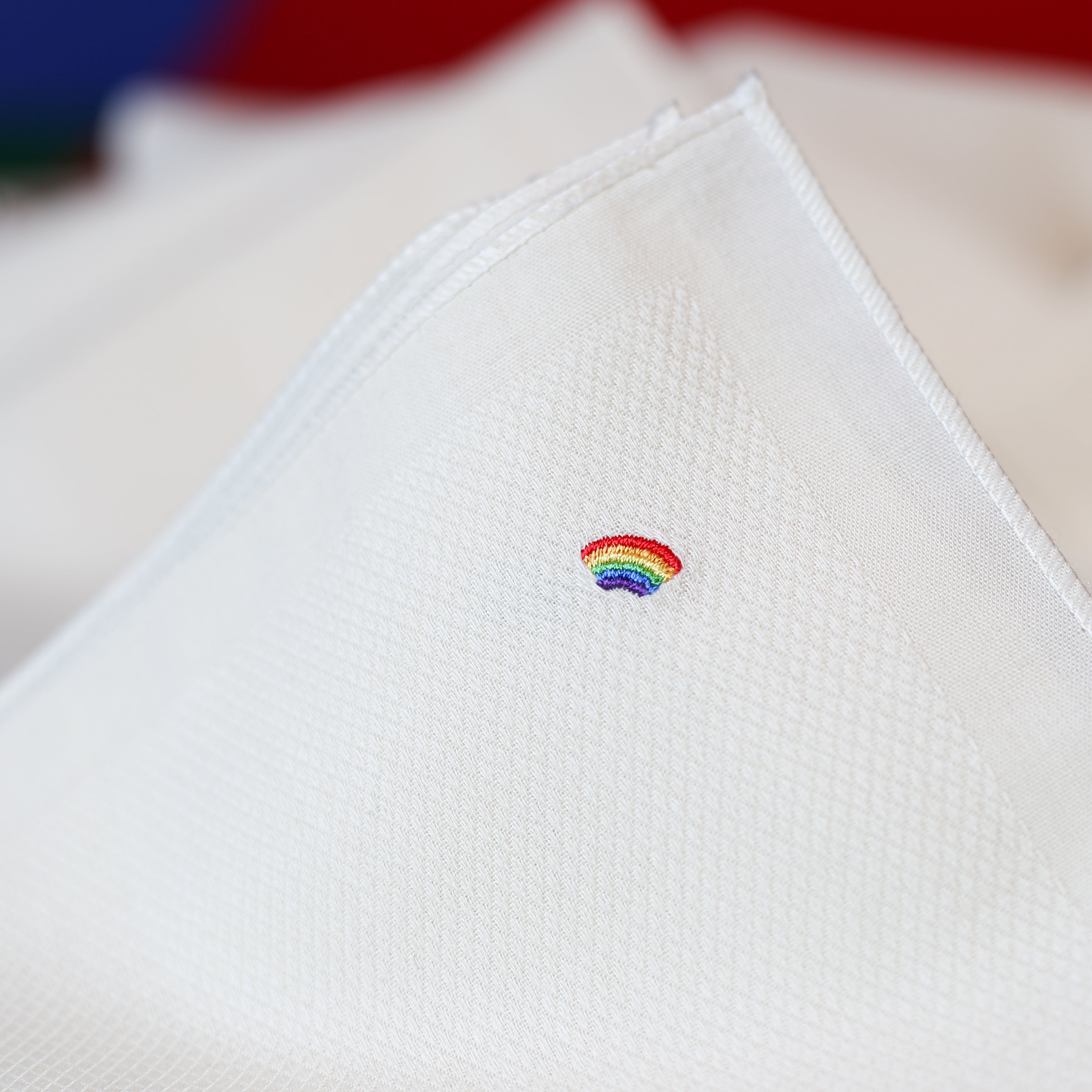 Our Extra-Soft, Extra-Sustainable Hanky with 🌈 Rainbow Embroidery
