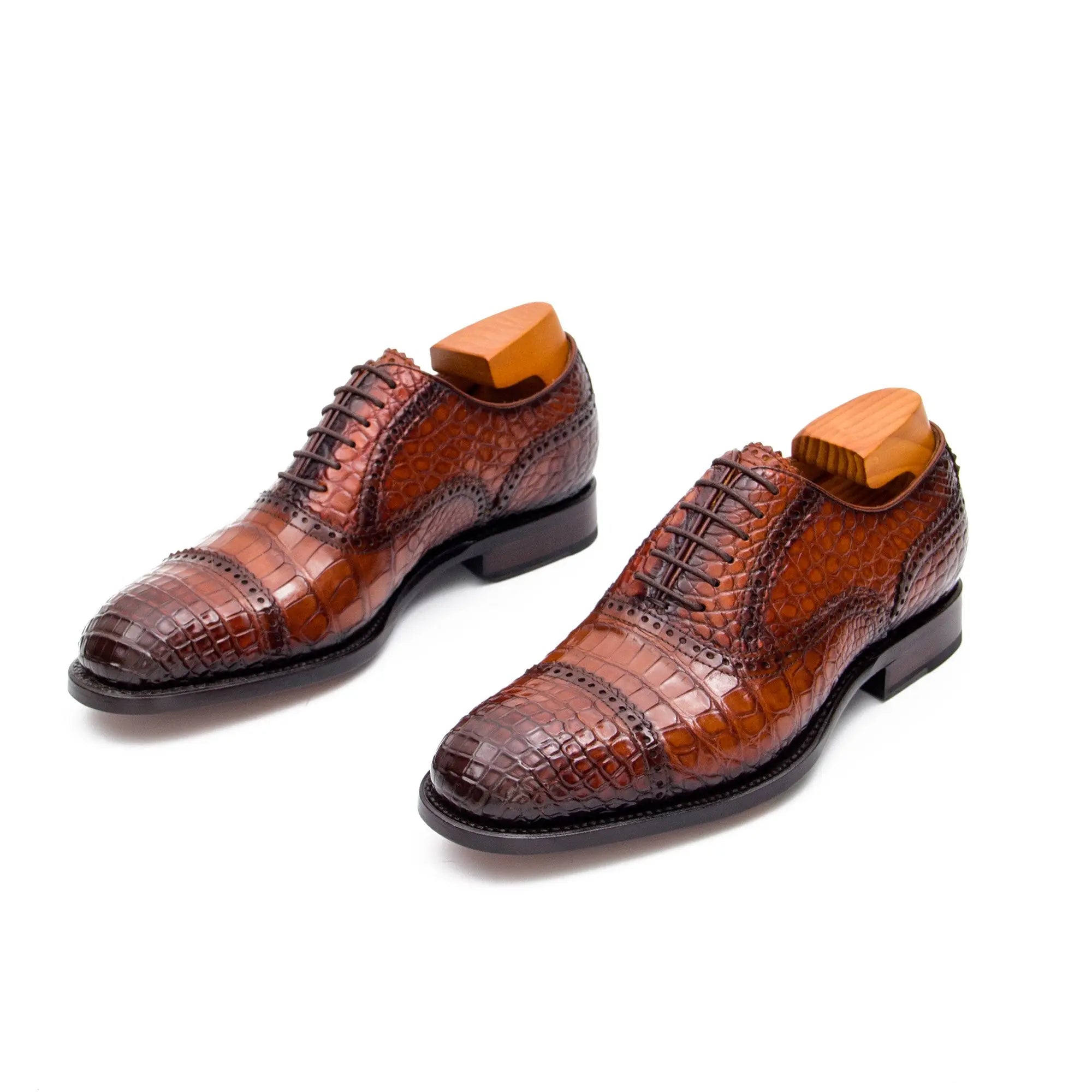 Goodyear welted alligator Oxford shoes - Lolomo!