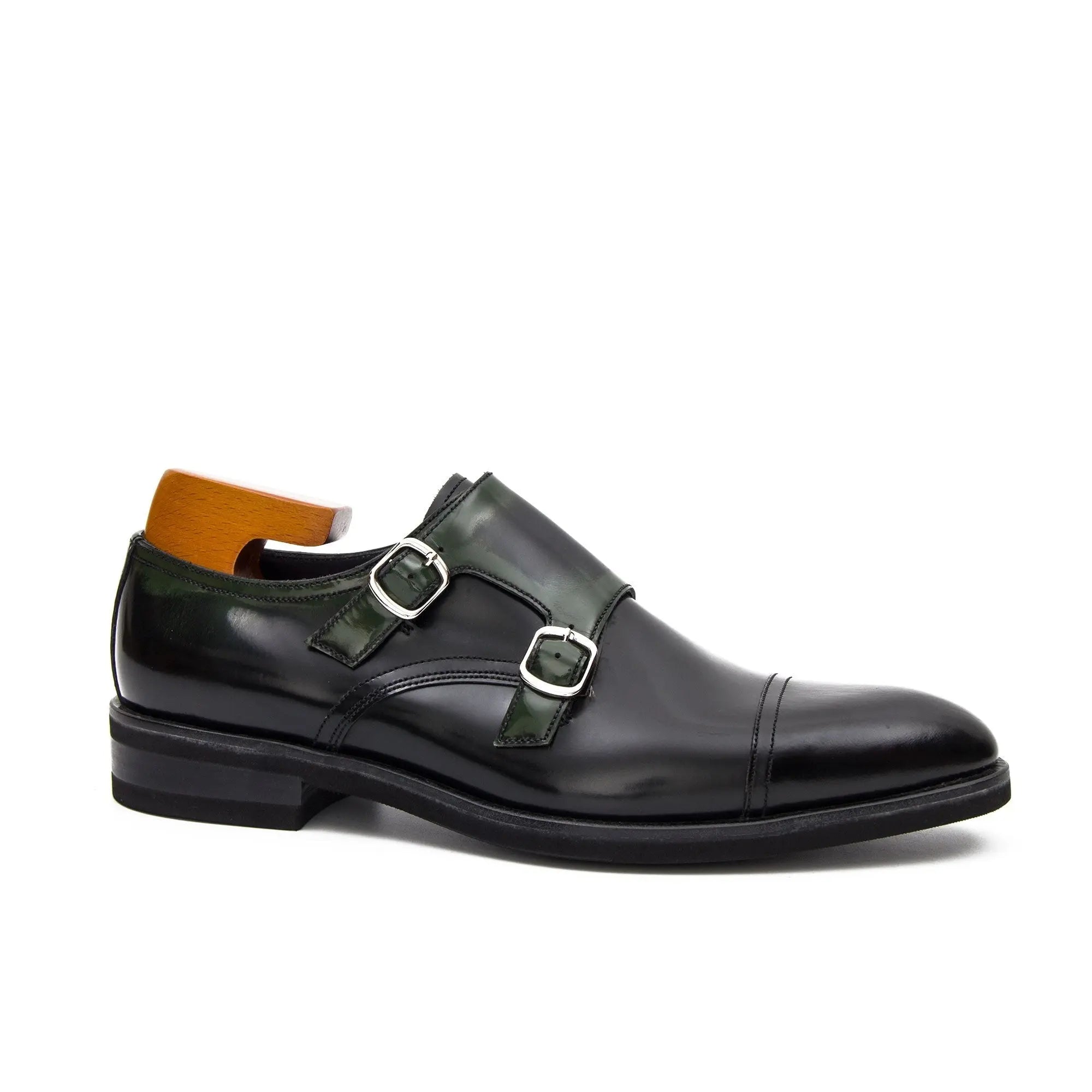 Goodyear Premium Double Monk Strap Shoes Green - Lolomo!