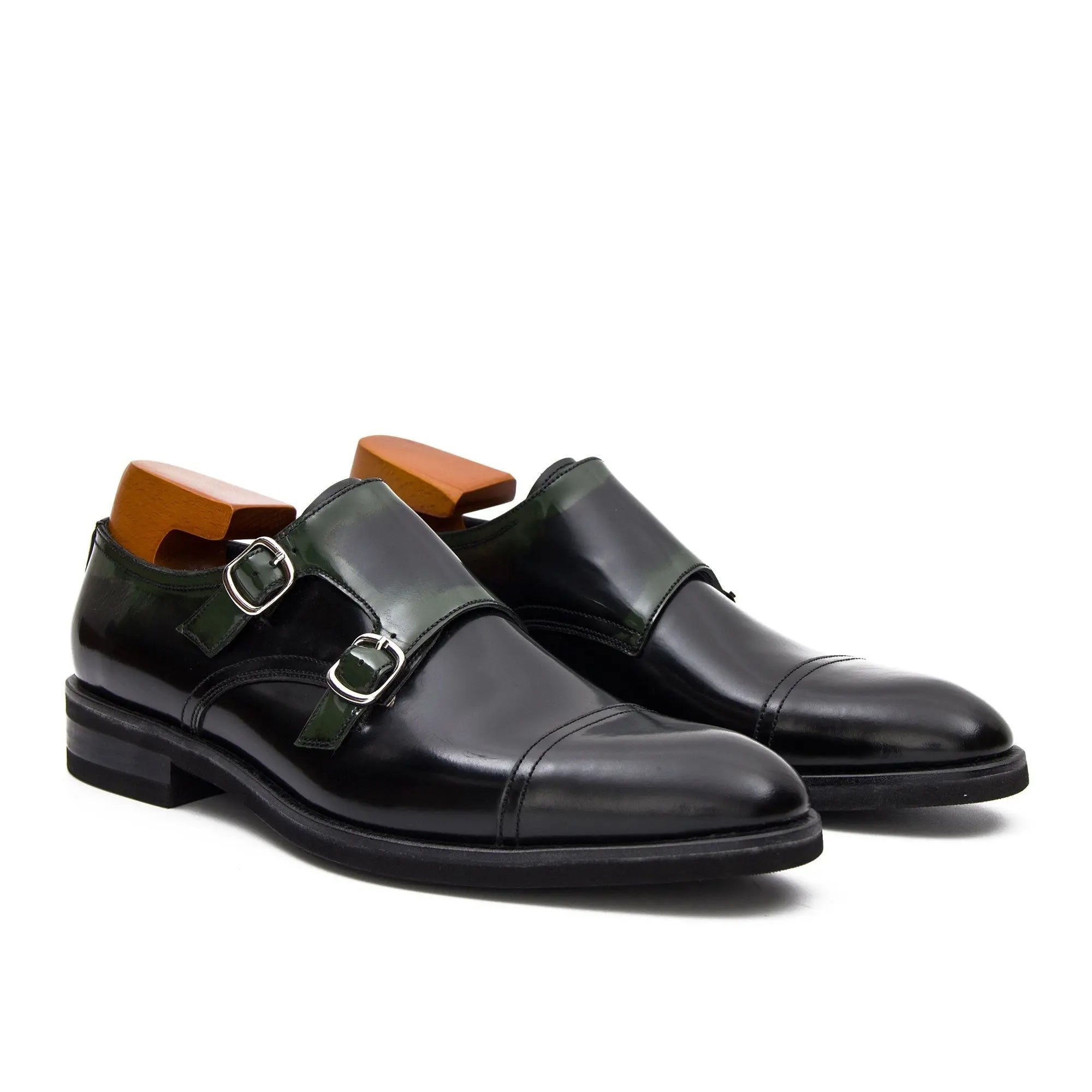 Goodyear Premium Double Monk Strap Shoes Green - Lolomo!