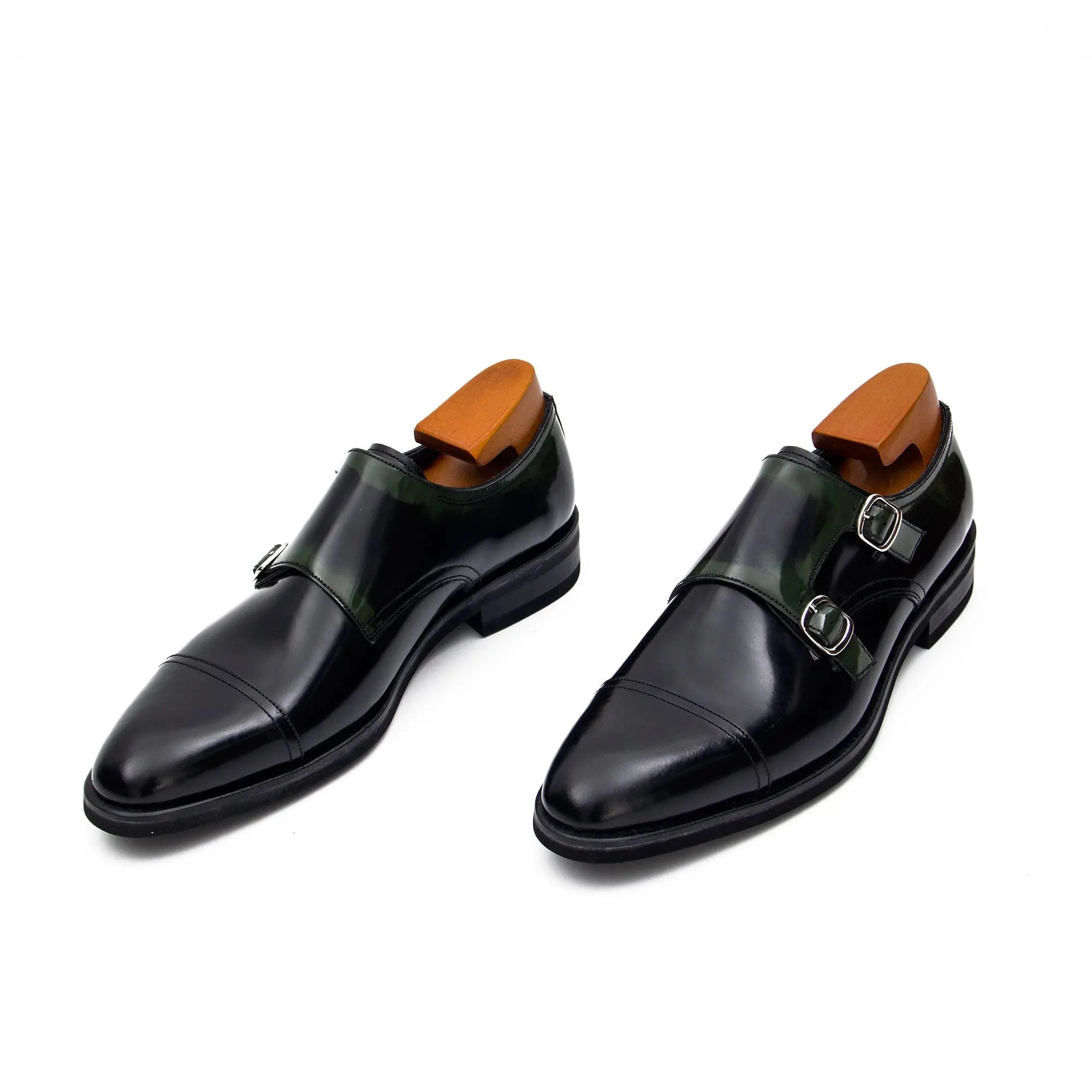 Goodyear Premium Double Monk Strap Shoes Green - Lolomo!