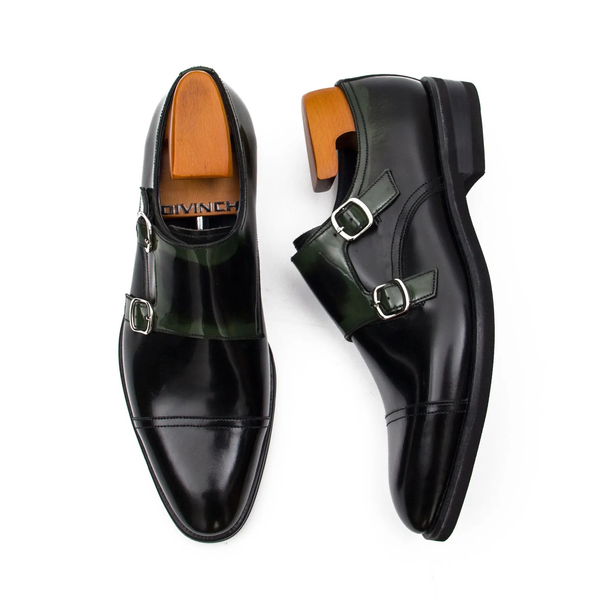 Goodyear Premium Double Monk Strap Shoes Green - Lolomo!