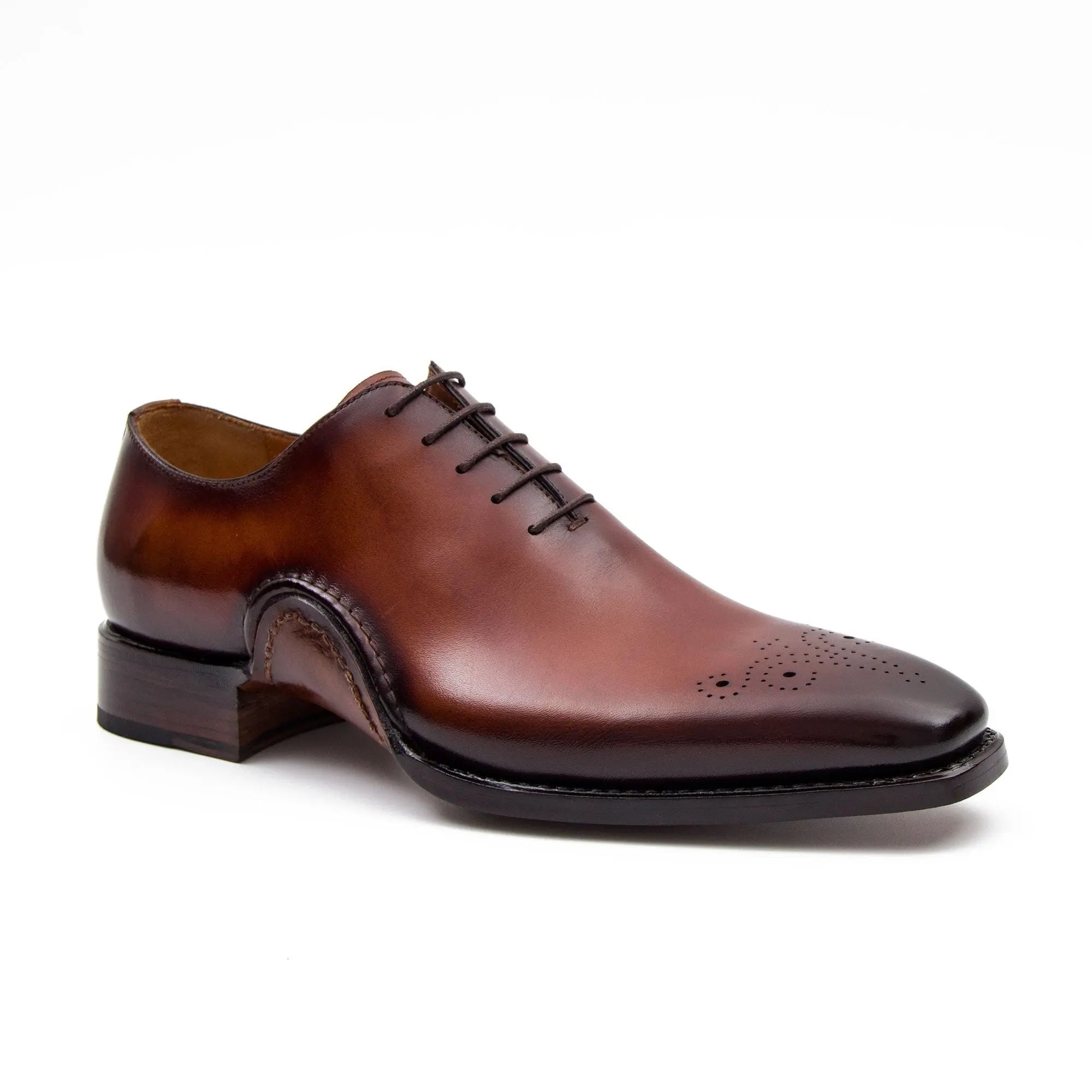 Goodyear Handmade Patina Oxford Shoes-Brown - Lolomo!