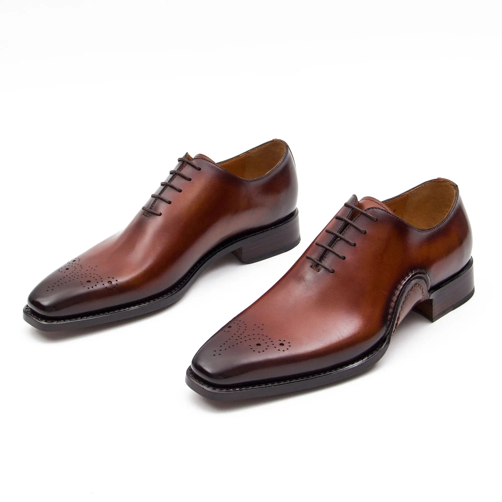 Goodyear Handmade Patina Oxford Shoes-Brown - Lolomo!
