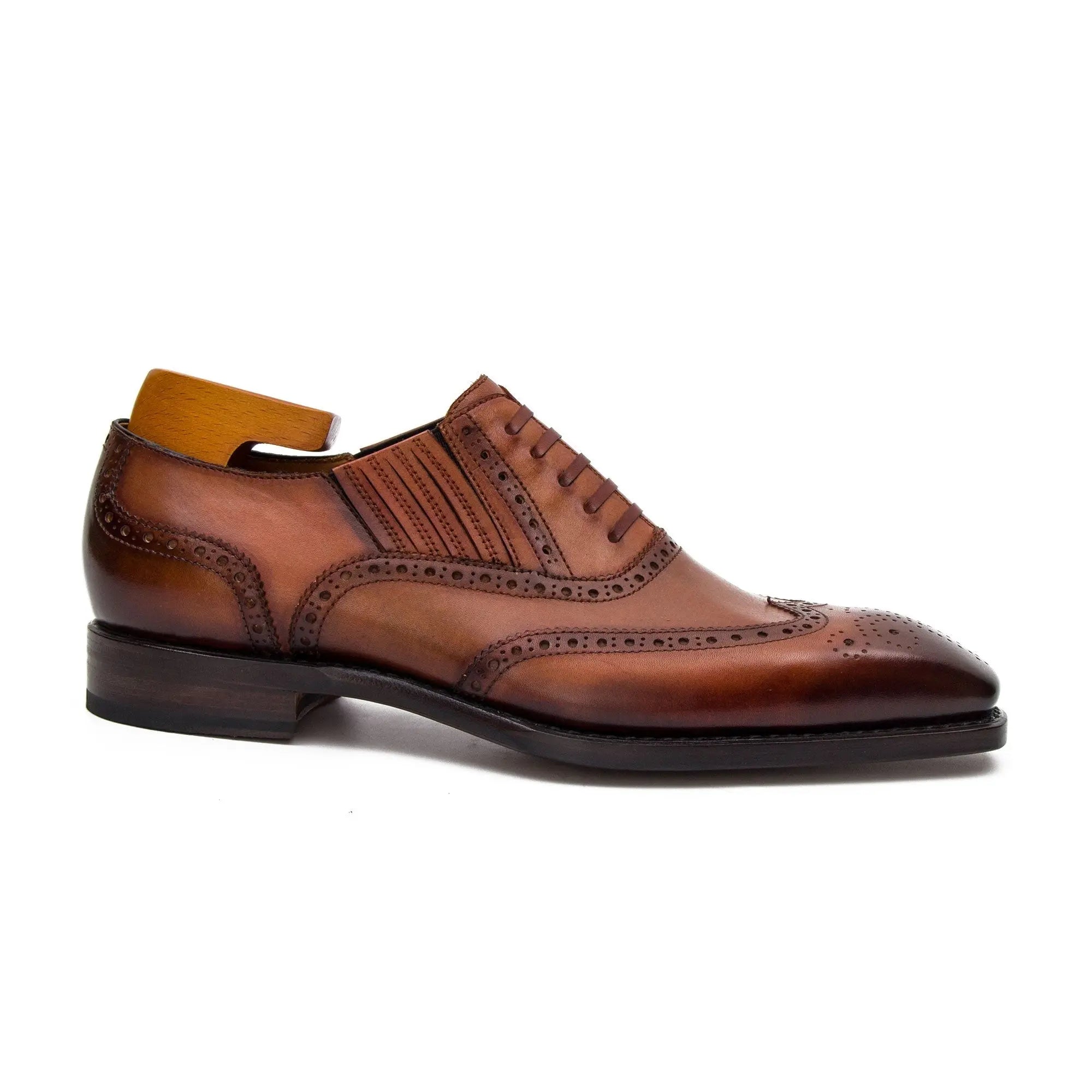 Goodyear Welted Brogue Oxford Shoes Brown - Lolomo!