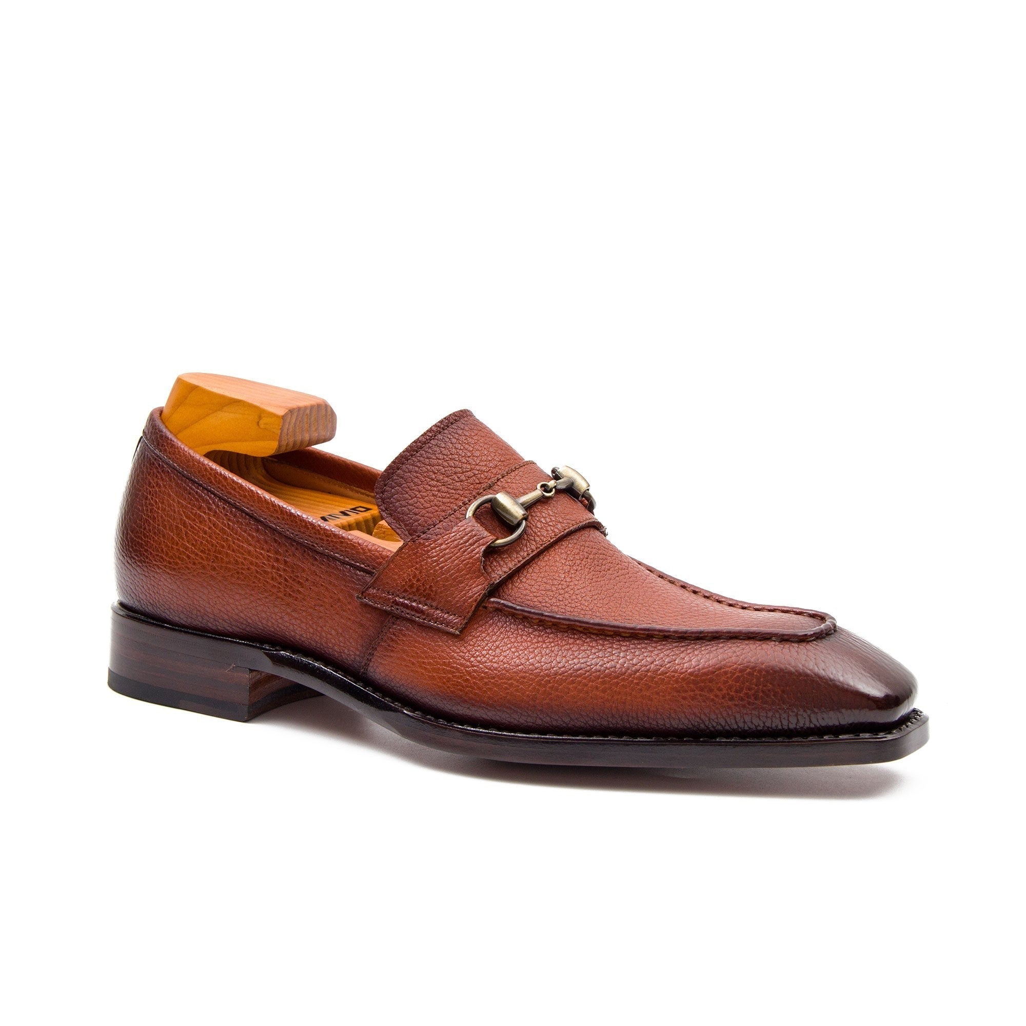Goodyear Brown leather loafer with horsebit - Lolomo!