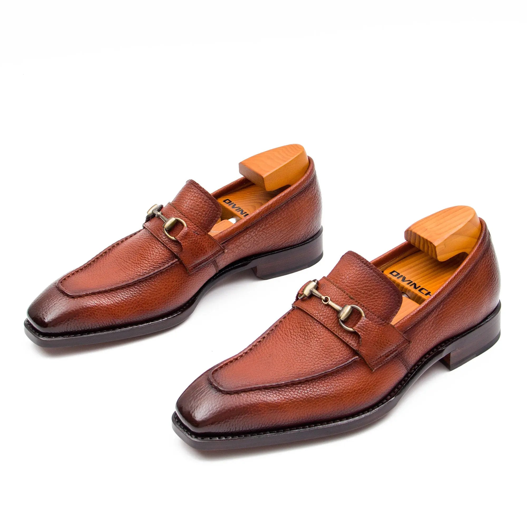 Goodyear Brown leather loafer with horsebit - Lolomo!