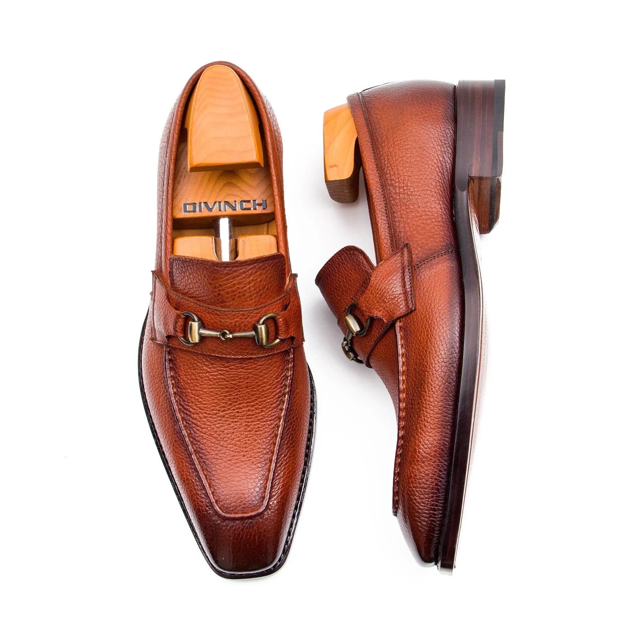 Goodyear Brown leather loafer with horsebit - Lolomo!
