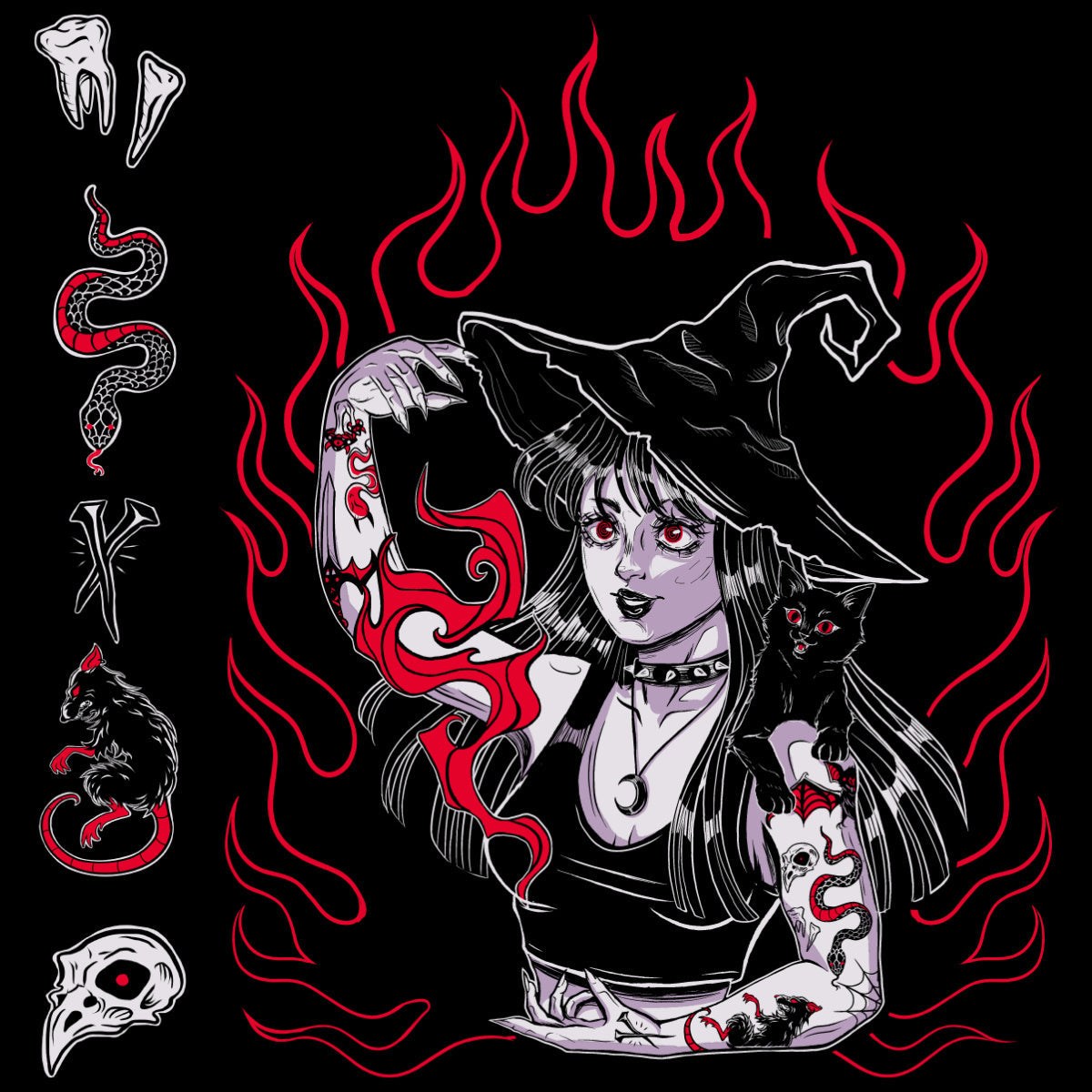 Incantation -  Tattooed Witch Long Sleeve Shirt