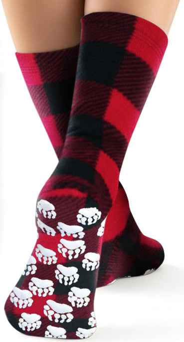 Kids' Nonskid Fleece Socks - Lumberjack