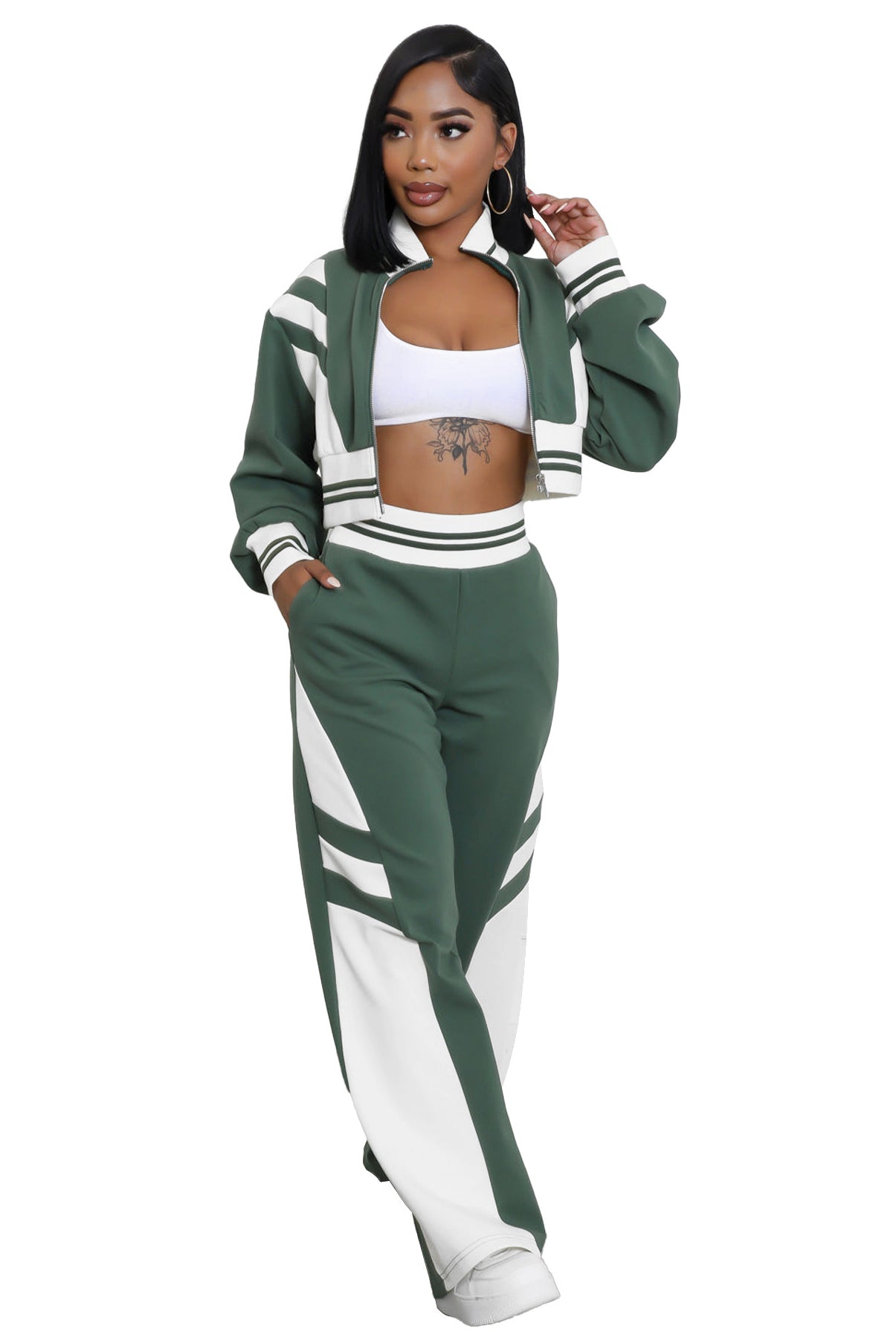 CONJUNTO DE PANTALÓN CASUAL DE DOS PIEZAS PARA MUJER