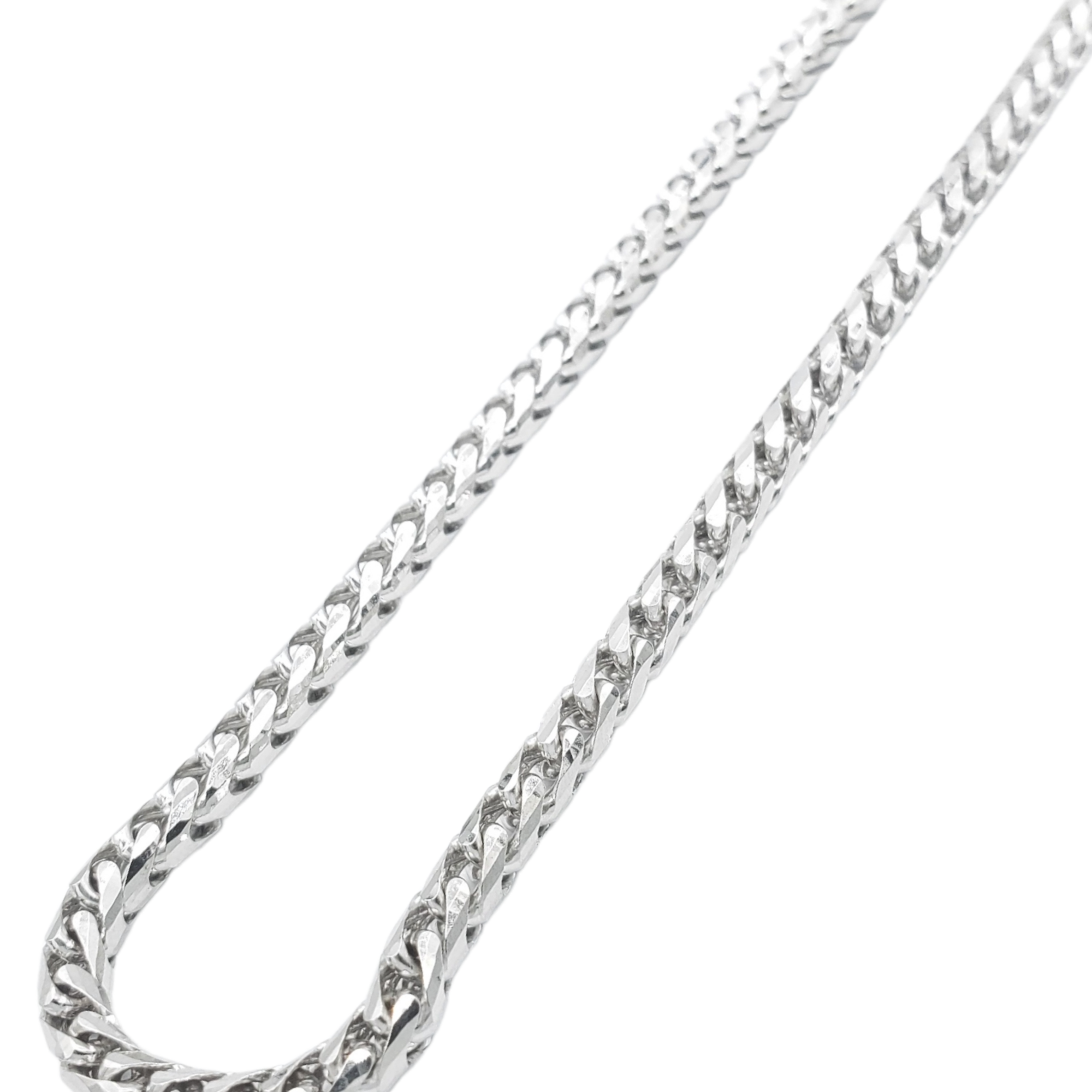 10K Gold- Solid Franco Chain (White Gold) - Lolomo!