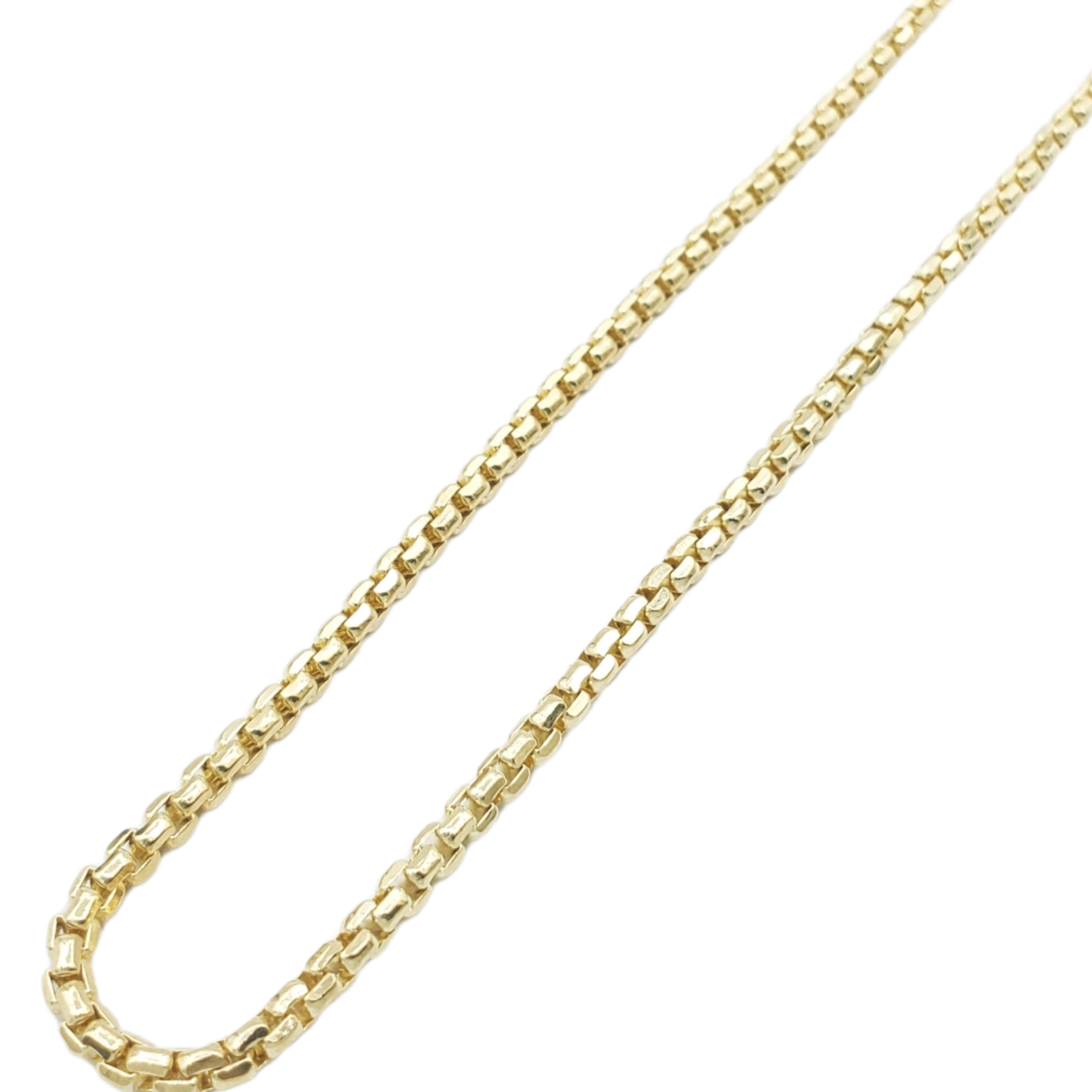 14K Gold- Hollow Box Chain (Yellow Gold) - Lolomo!