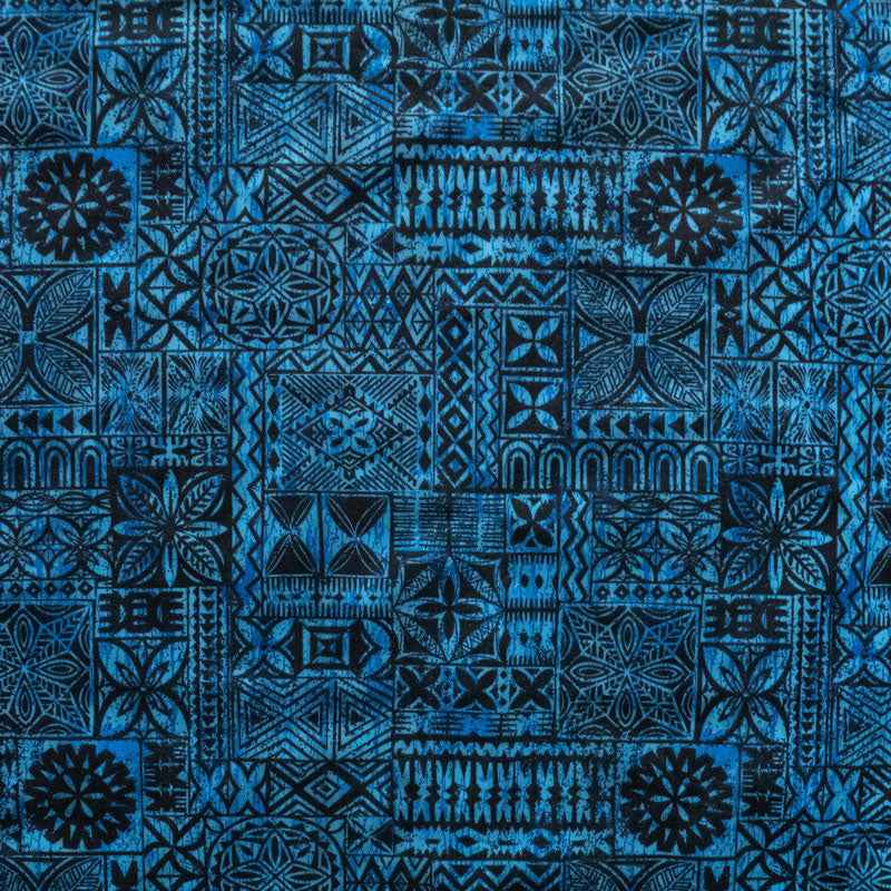 Traditional Polynesian Tapa design Polyester Fabric | Islands Fabric