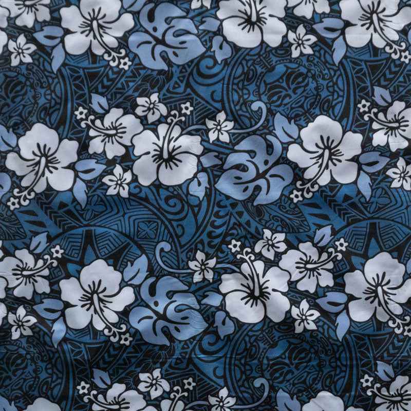 Hibiscus/Plumeria/Monstera Leaf Polyester Fabric | Islands Fabric