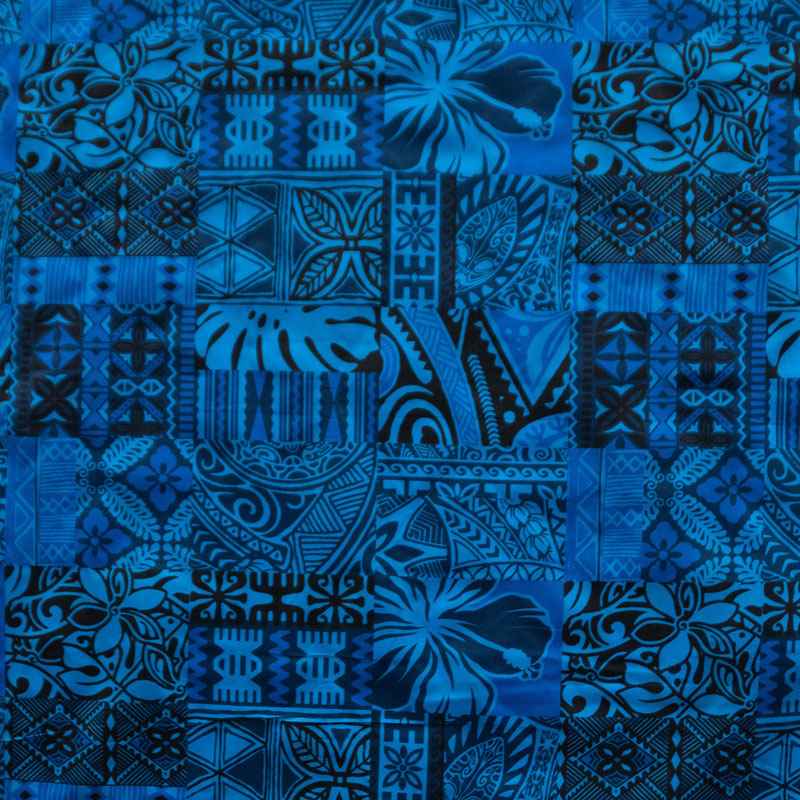 Traditional Polynesian Tapa Design Polyester Fabric | Islands Fabric