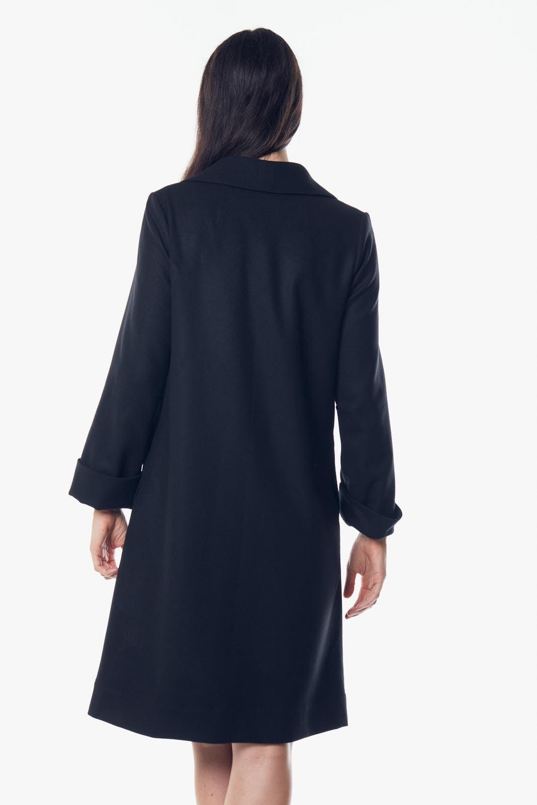 Worsted Flannel Long Trench Coat – Women’s Chic Outerwear - Lolomo!