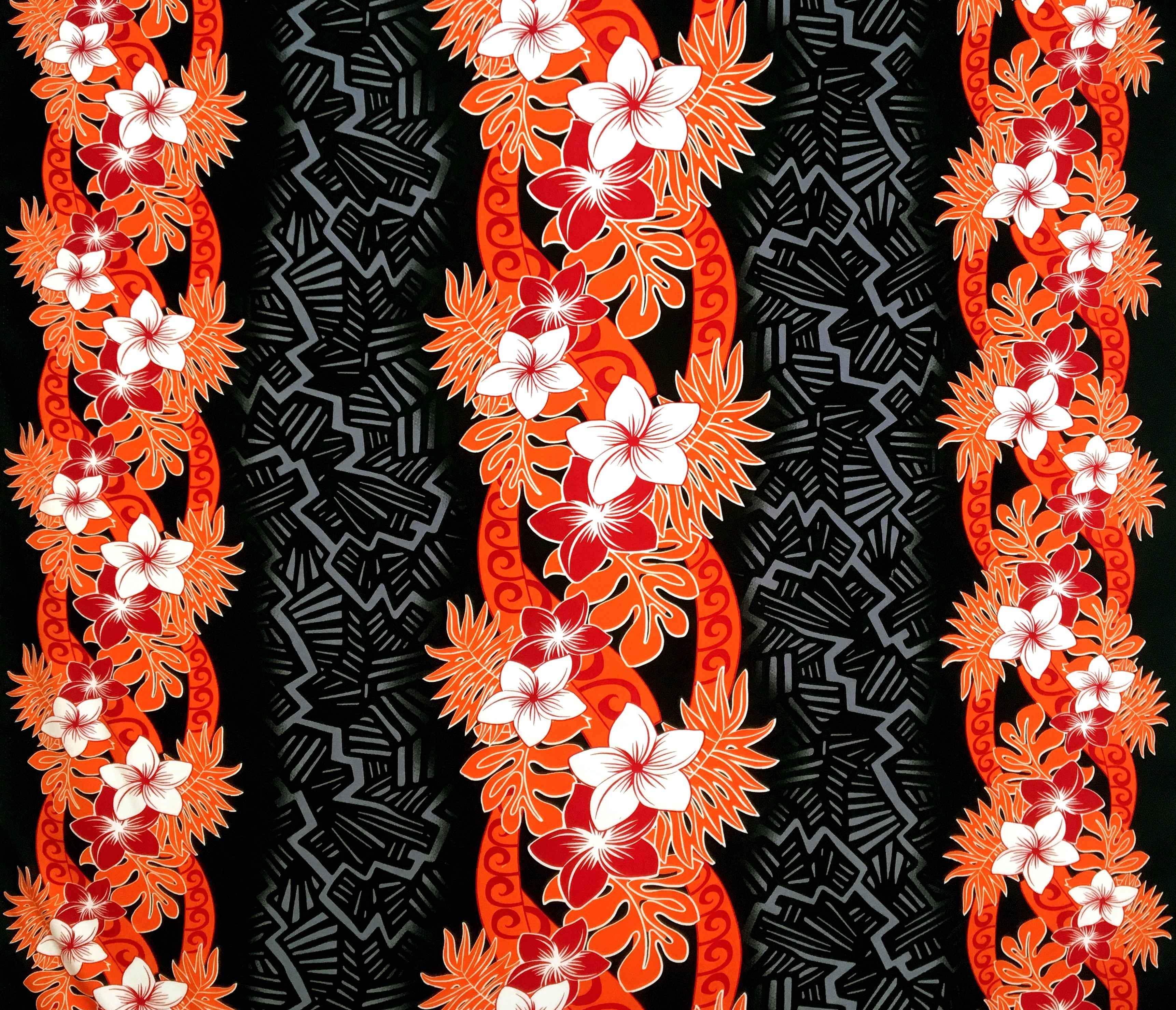 Triple Tropical Border Rayon Fabric | Islands Fabric
