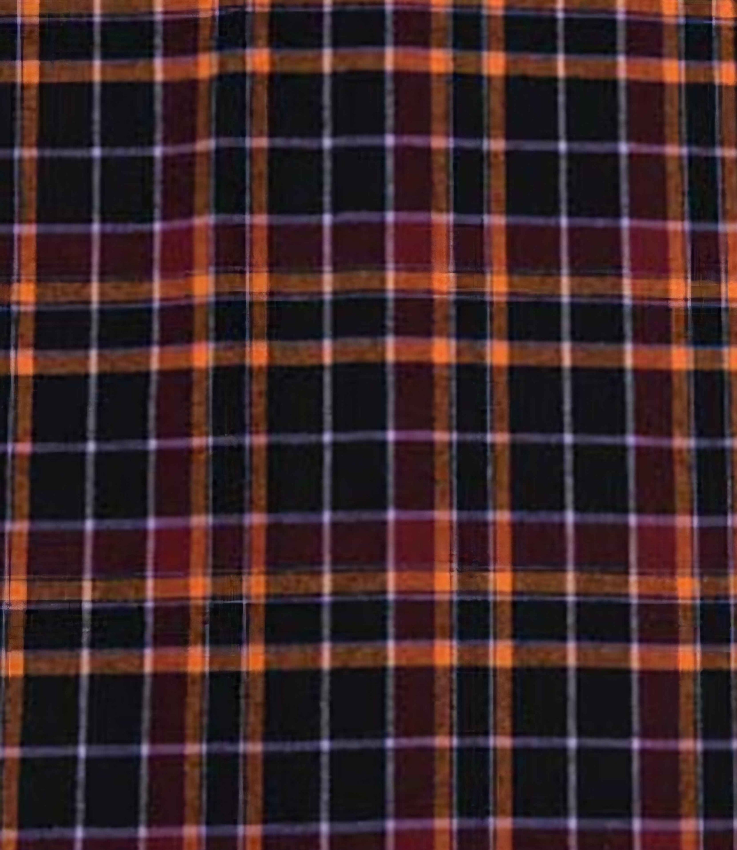 Black Dark Purple Orange and Light Purple Paid Flannel