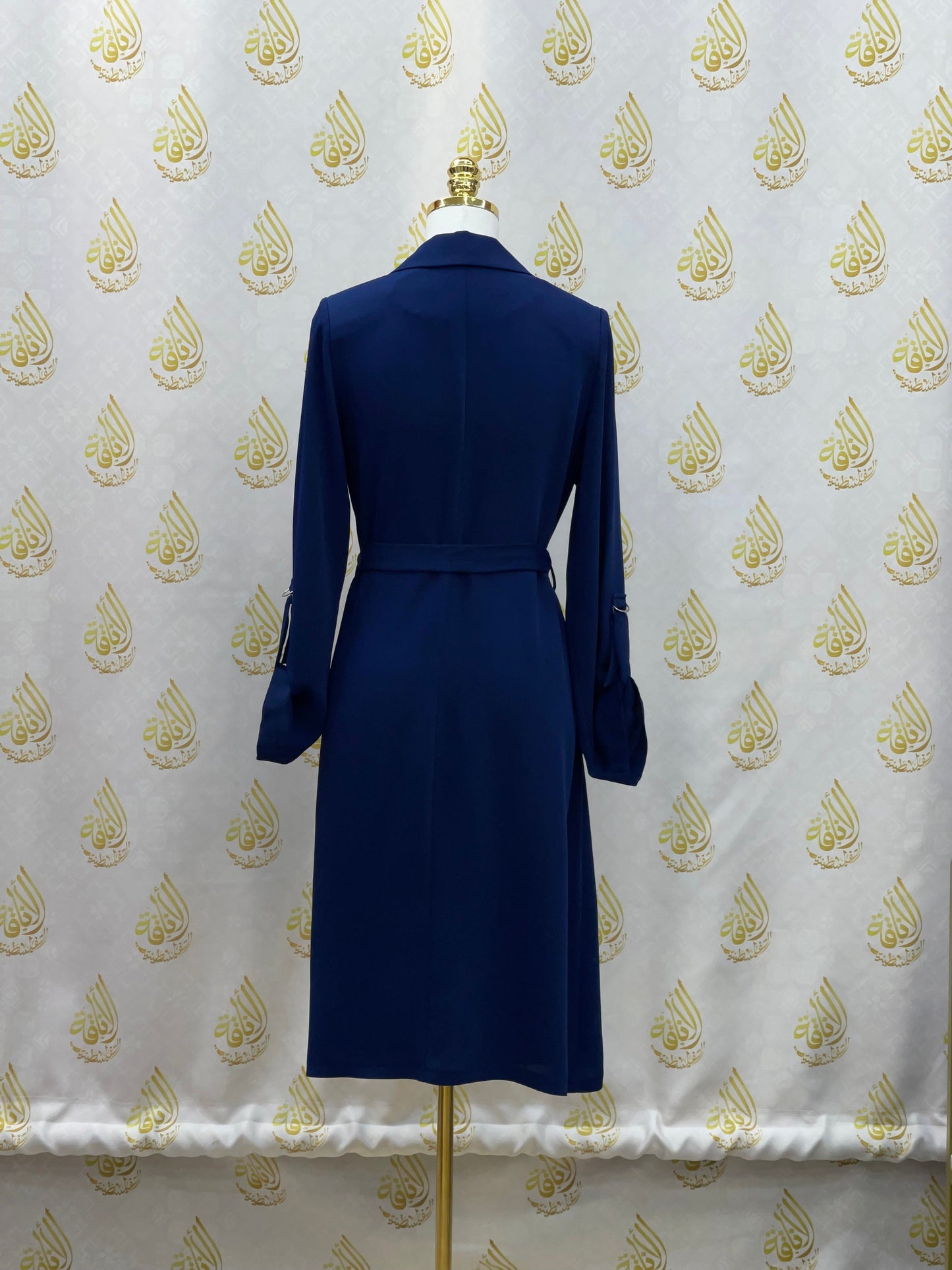 Sophisticated Elegance: Long Modest Light Trench Blazer