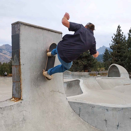 Langley Performance Button Up Shirt - Carbon/Topo