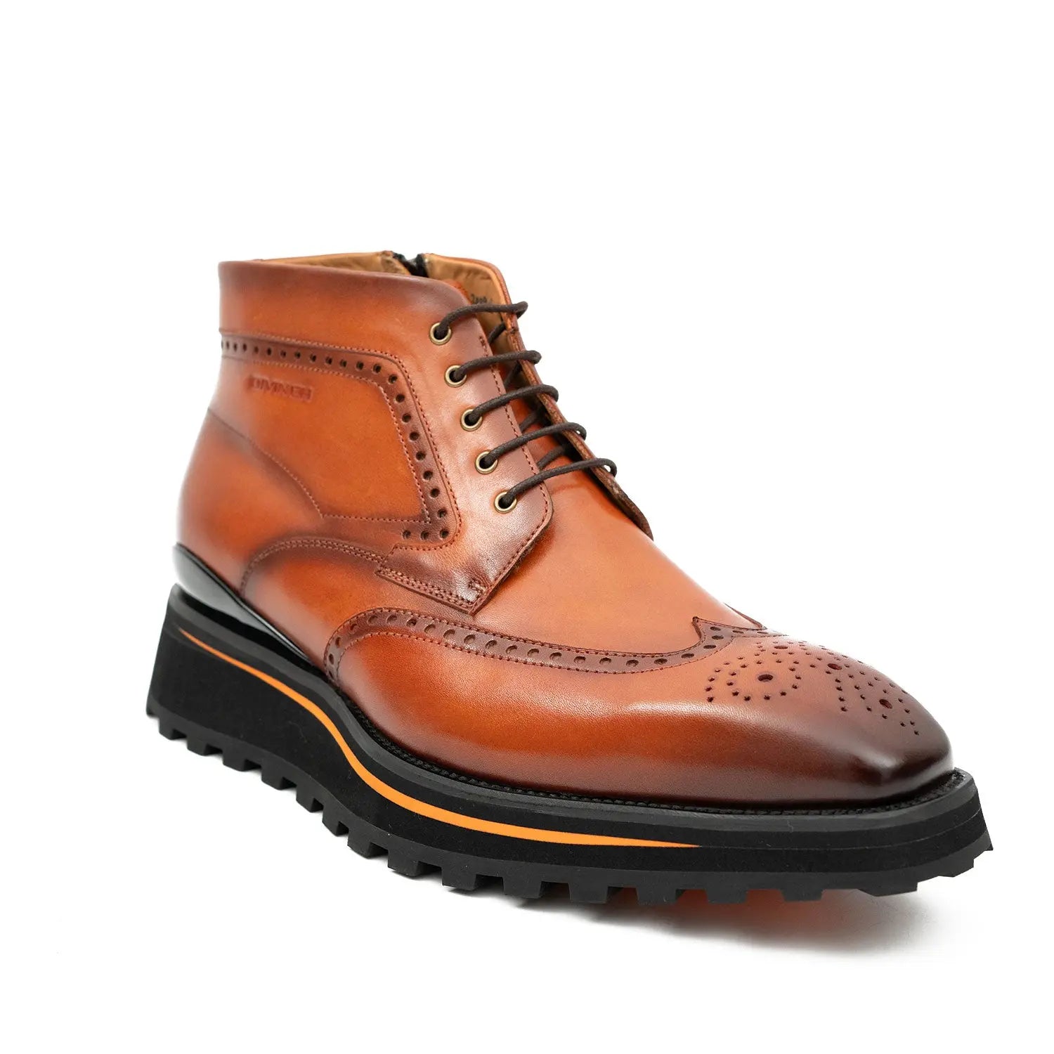 Zipper Brogue Martin Boots 2890 Brown - Lolomo!