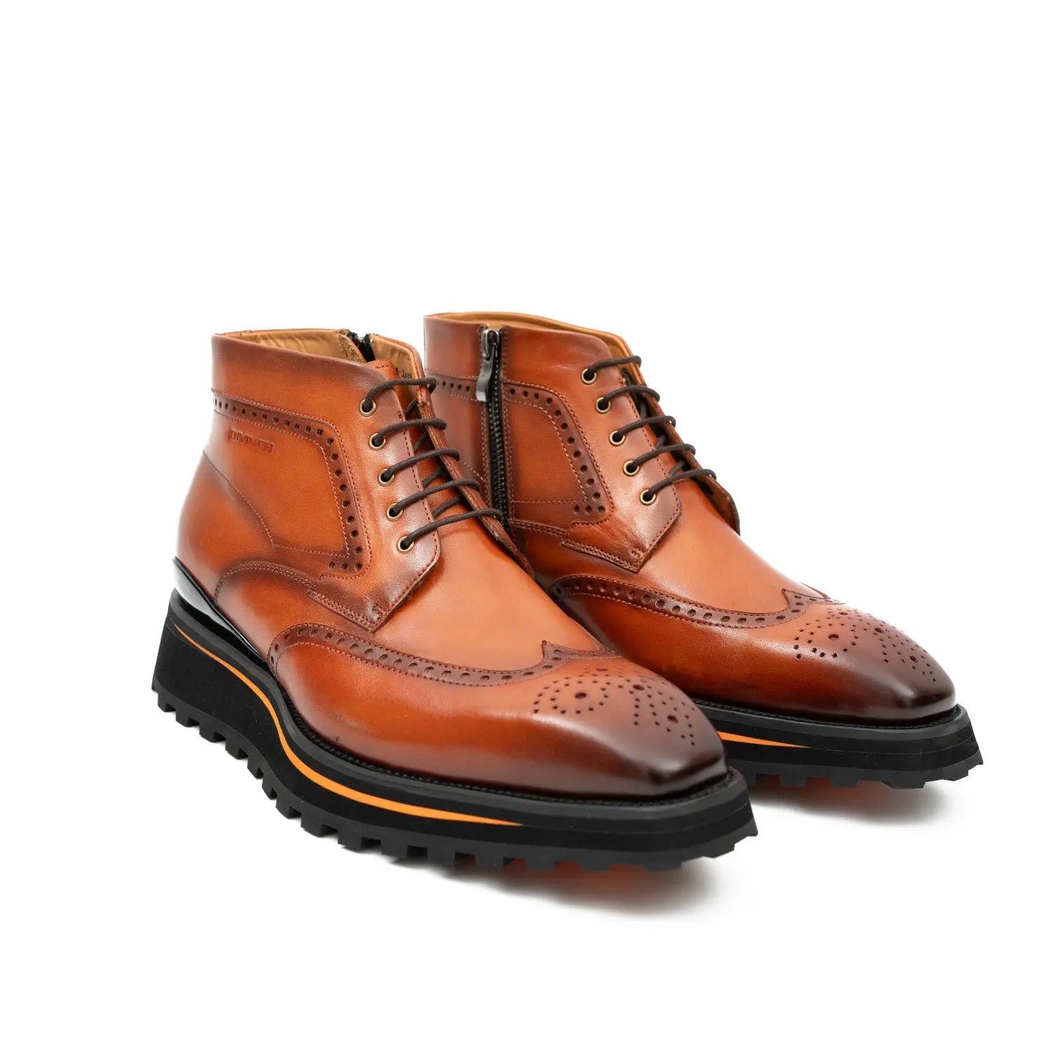 Zipper Brogue Martin Boots 2890 Brown - Lolomo!