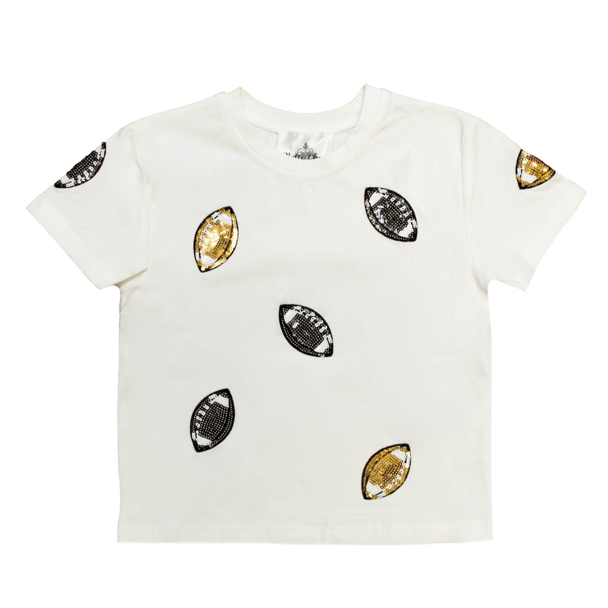 Black And Gold Football Kid Shirt - Lolomo!