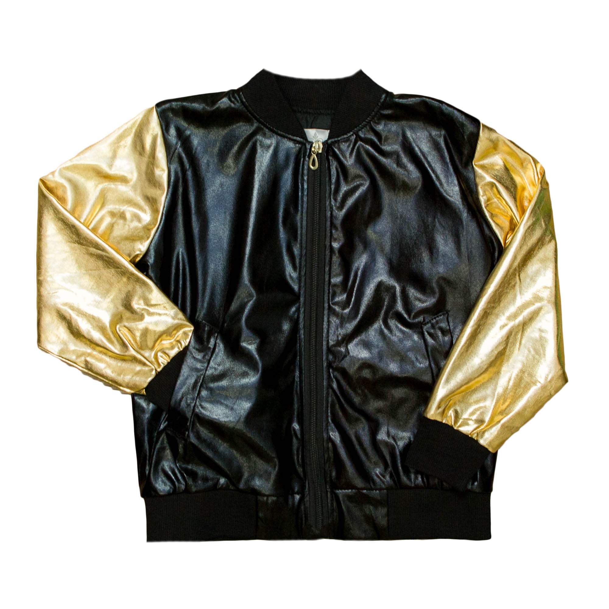 Black And Gold Metallic Adult Jacket - Lolomo!