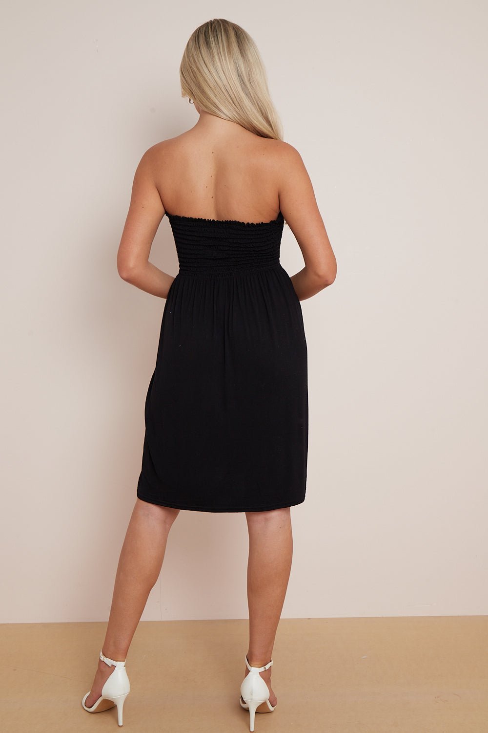 Black Bandeau Summer Dress - Lolomo!