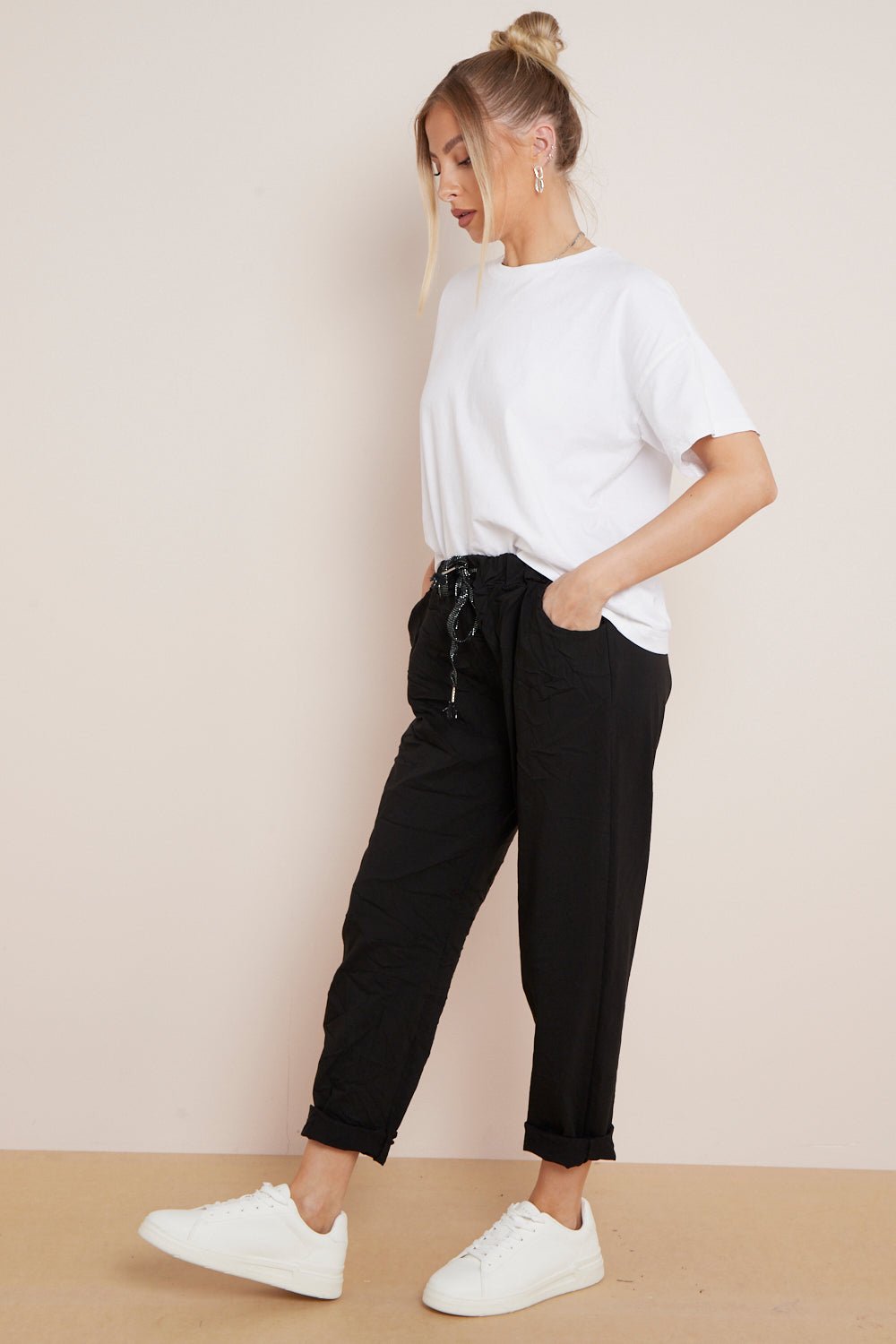 Black Magic Drawstring Trousers - Lolomo!