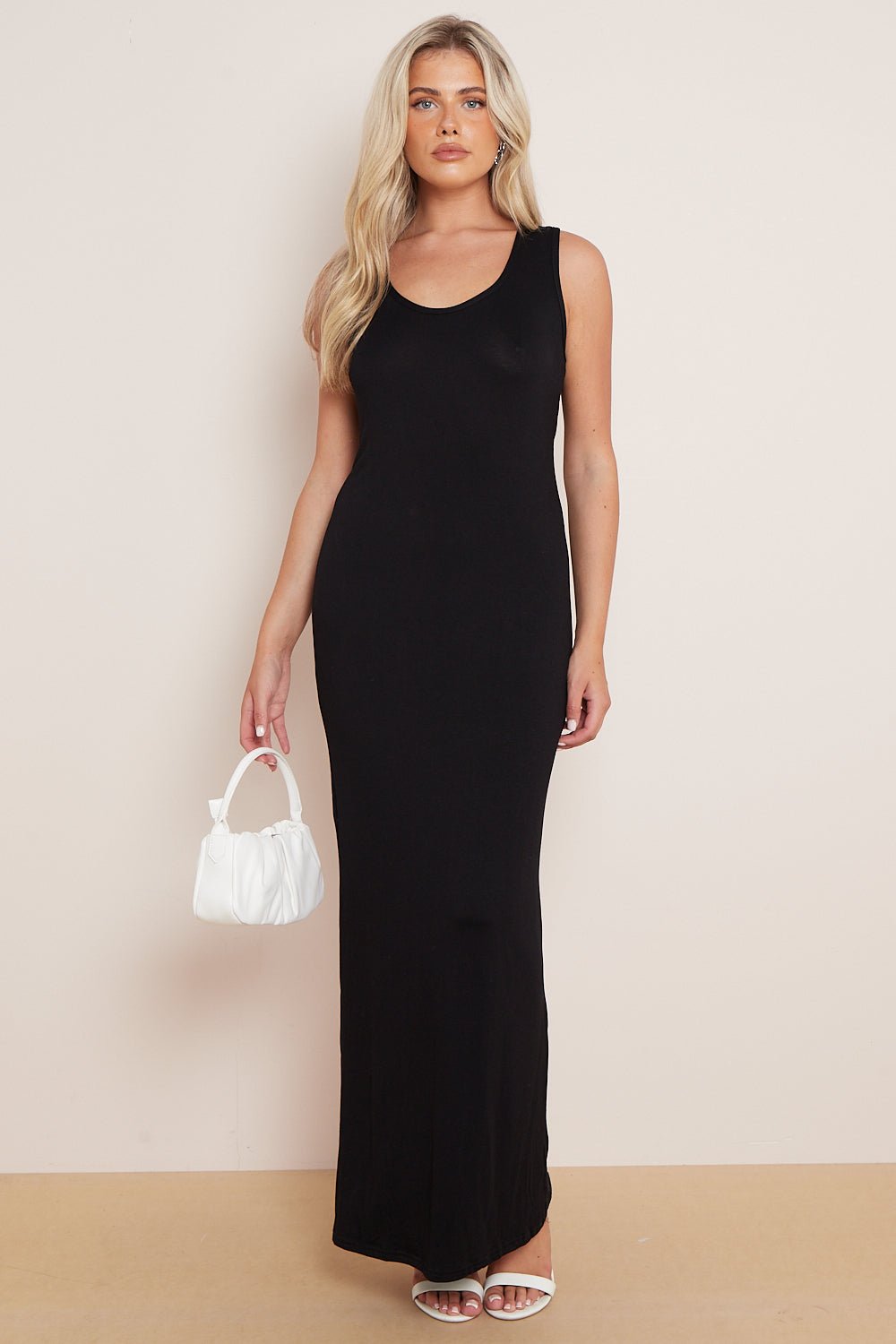 Black Racerback Maxi Dress - Lolomo!